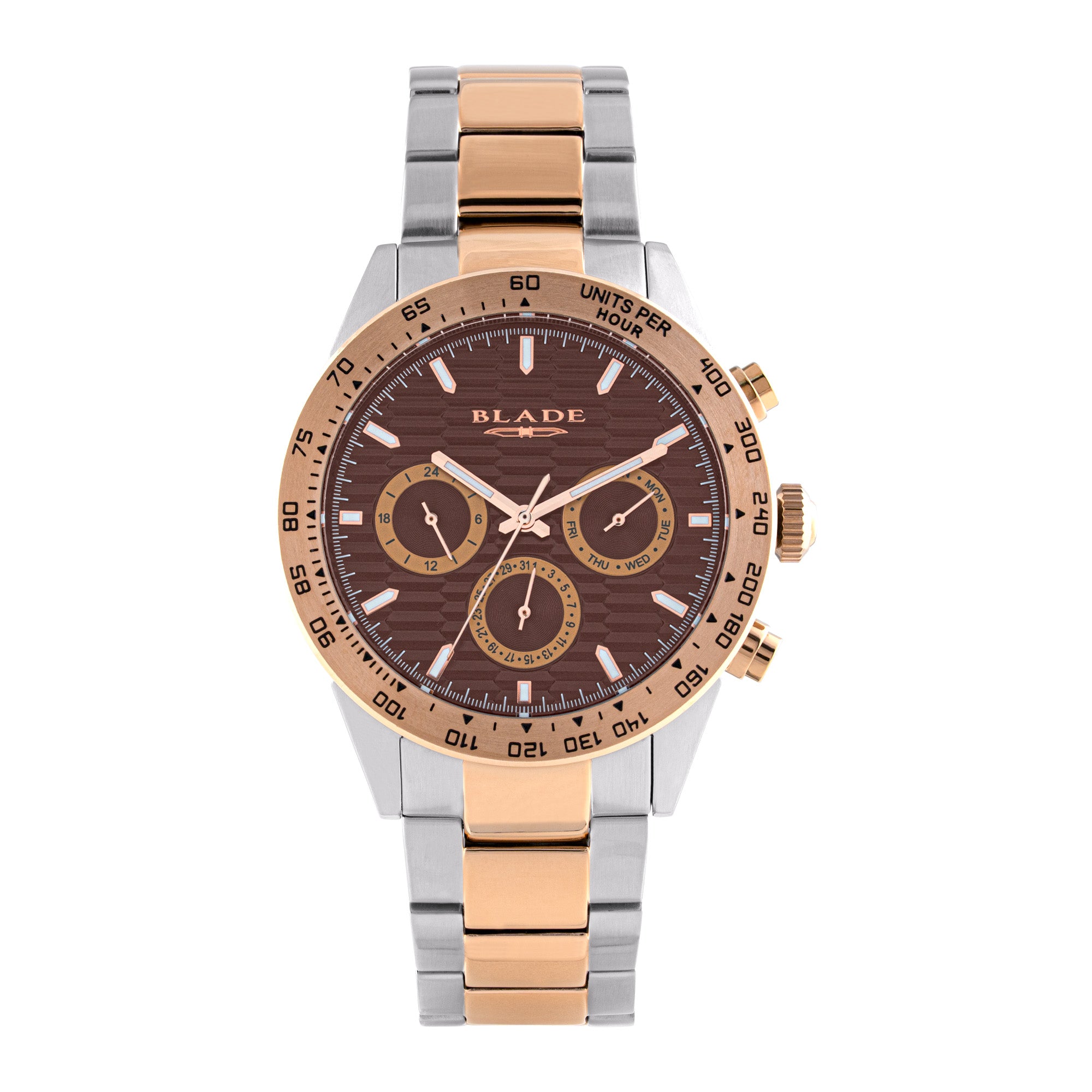 BLADE ECHELON SS OMBRE 3708G2UOU SS CASE & BAND MULTIFUNCTION MEN'S WATCH