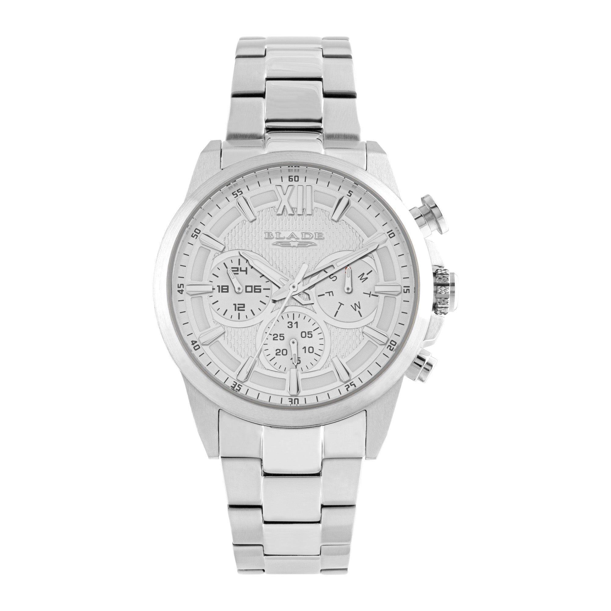 BLADE OUTLIER WHITE 3710G2SSS SS CASE & BAND MULTIFUNCTION MEN'S WATCH