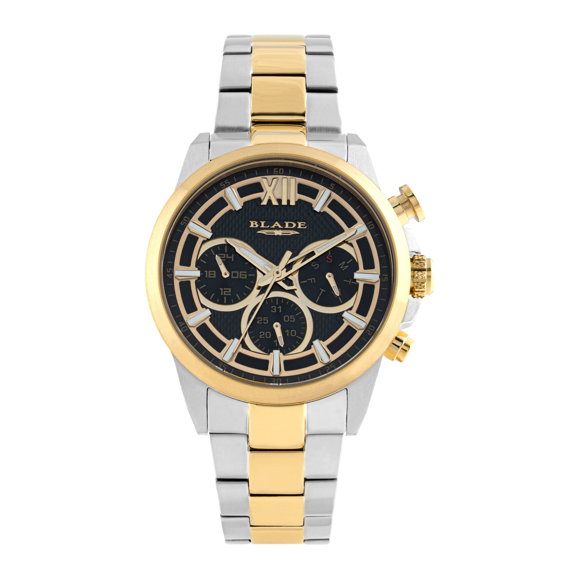 BLADE OUTLIER MARBLE 3710G2TNT SS CASE & BAND MULTIFUNCTION MEN'S WATCH