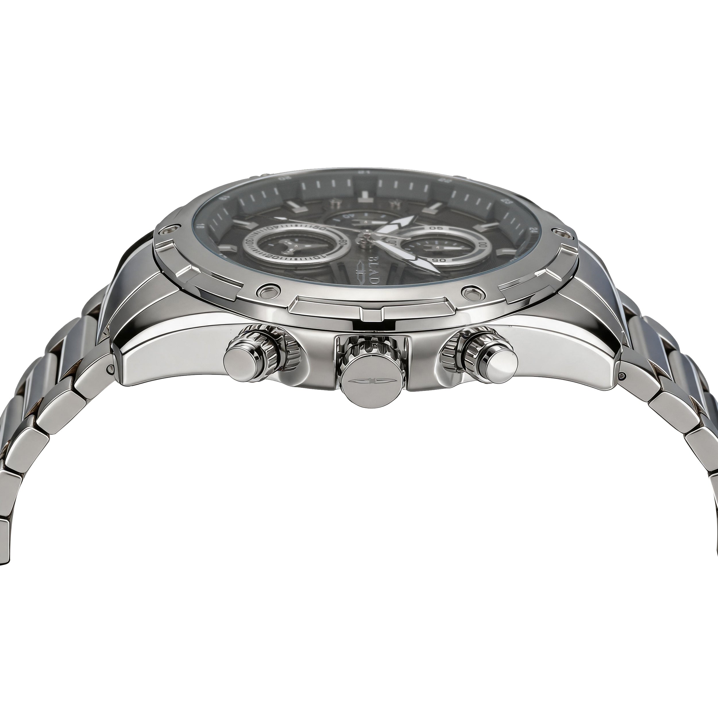 BLADE Airfield Grey 3715G2SGS SS Case & Band 1/10 Sec. Chrono Men's Watch