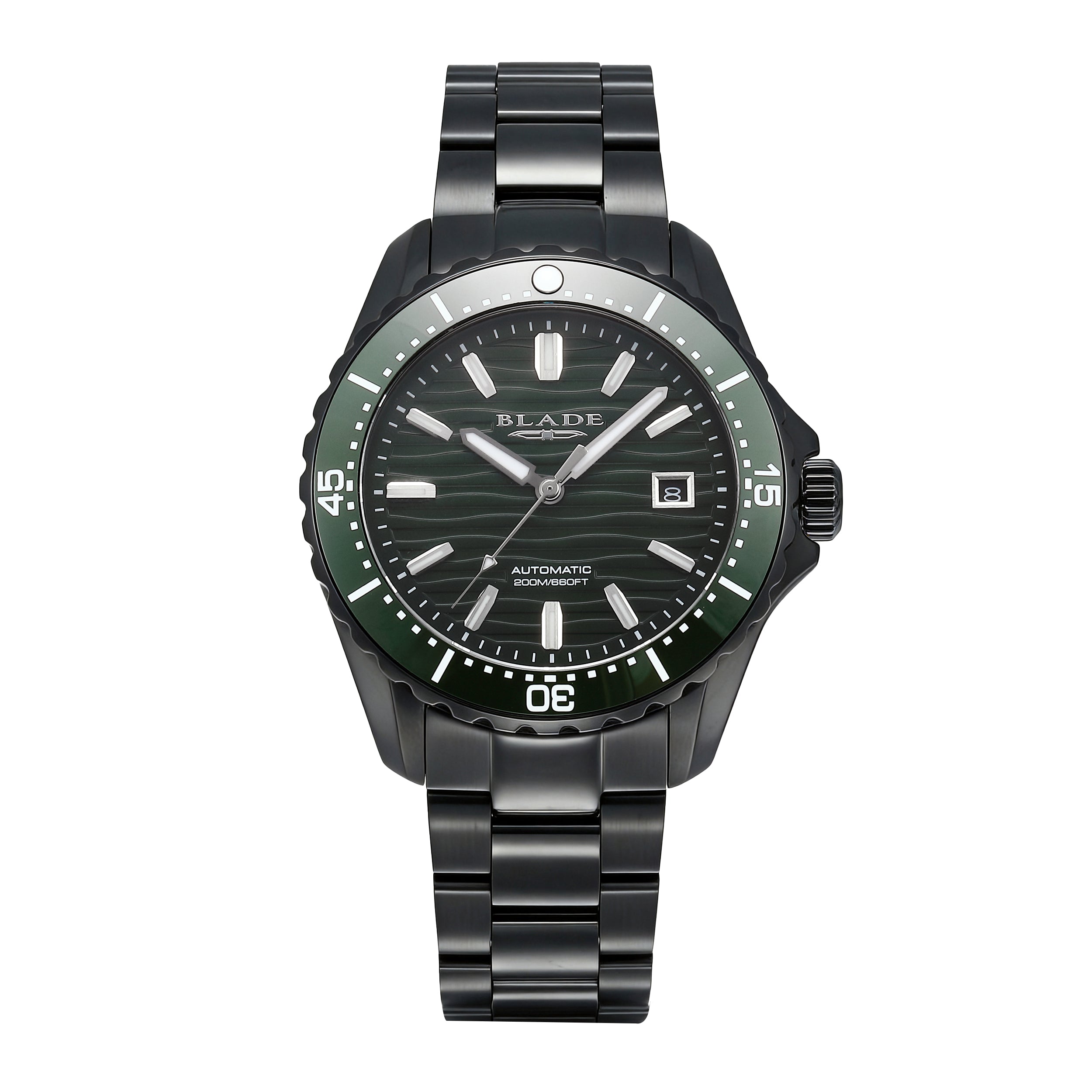 BLADE Divers XL Forest 3720G2NEN SS Case & Band Calendar Men's Watch