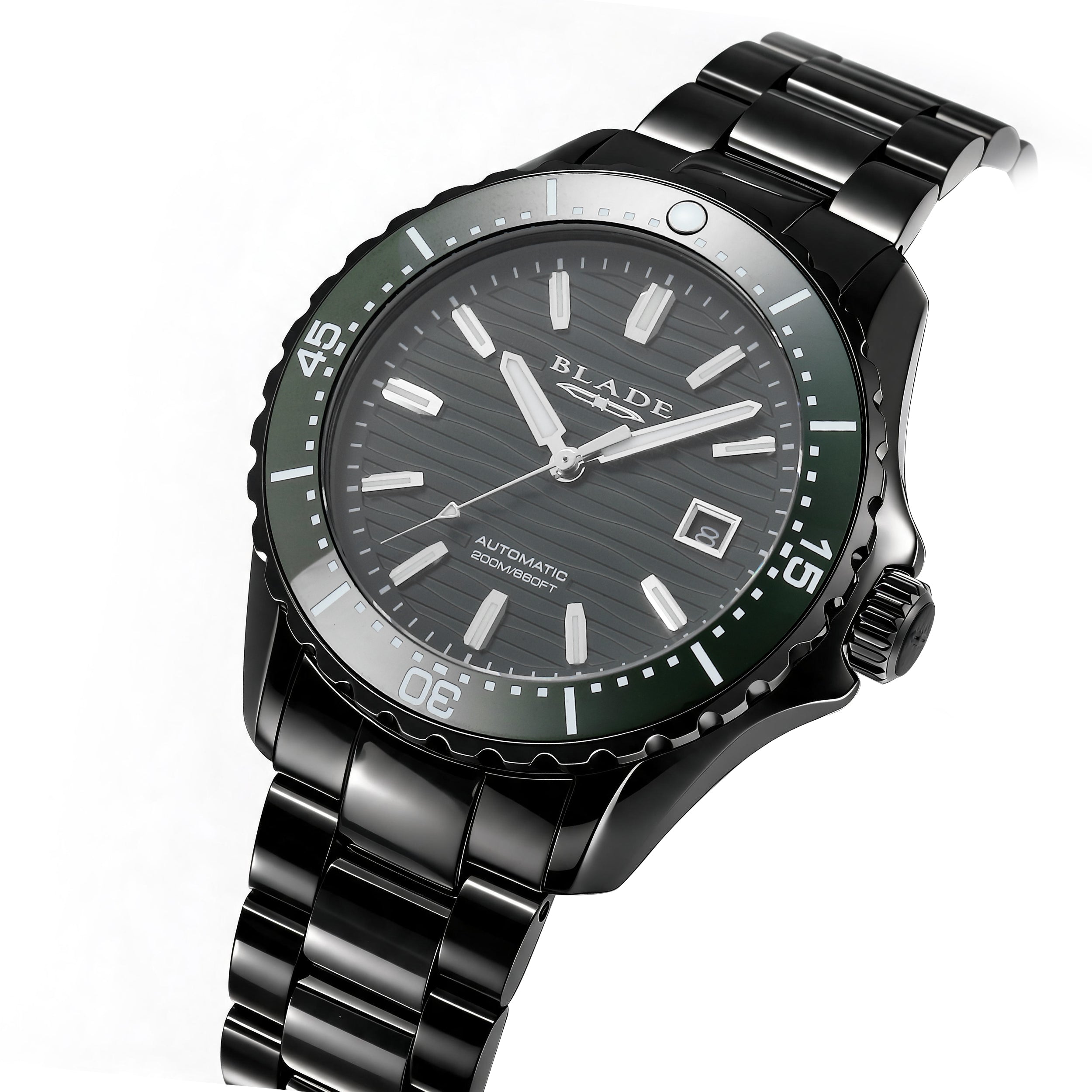 BLADE Divers XL Forest 3720G2NEN SS Case & Band Calendar Men's Watch