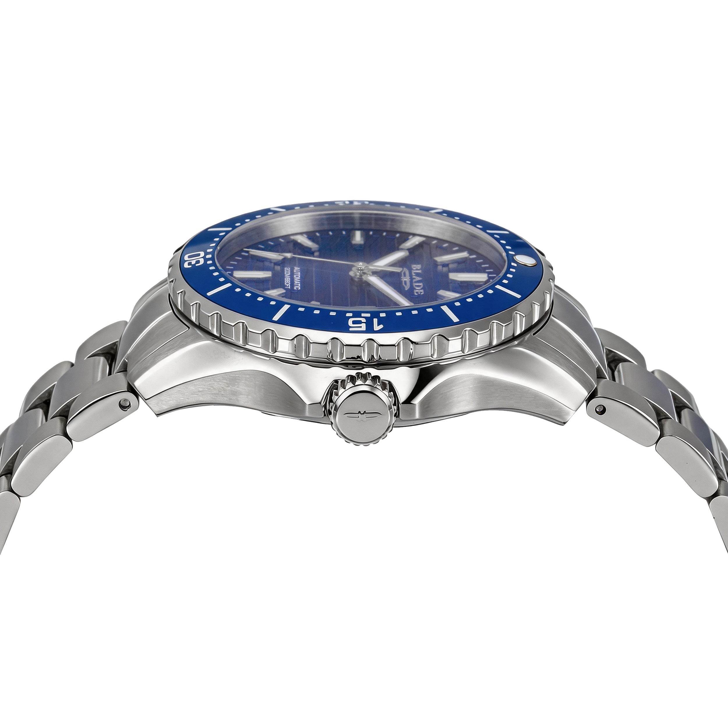 BLADE Divers XL Blue 3720G2SBS SS Case & Band Calendar Men's Watch