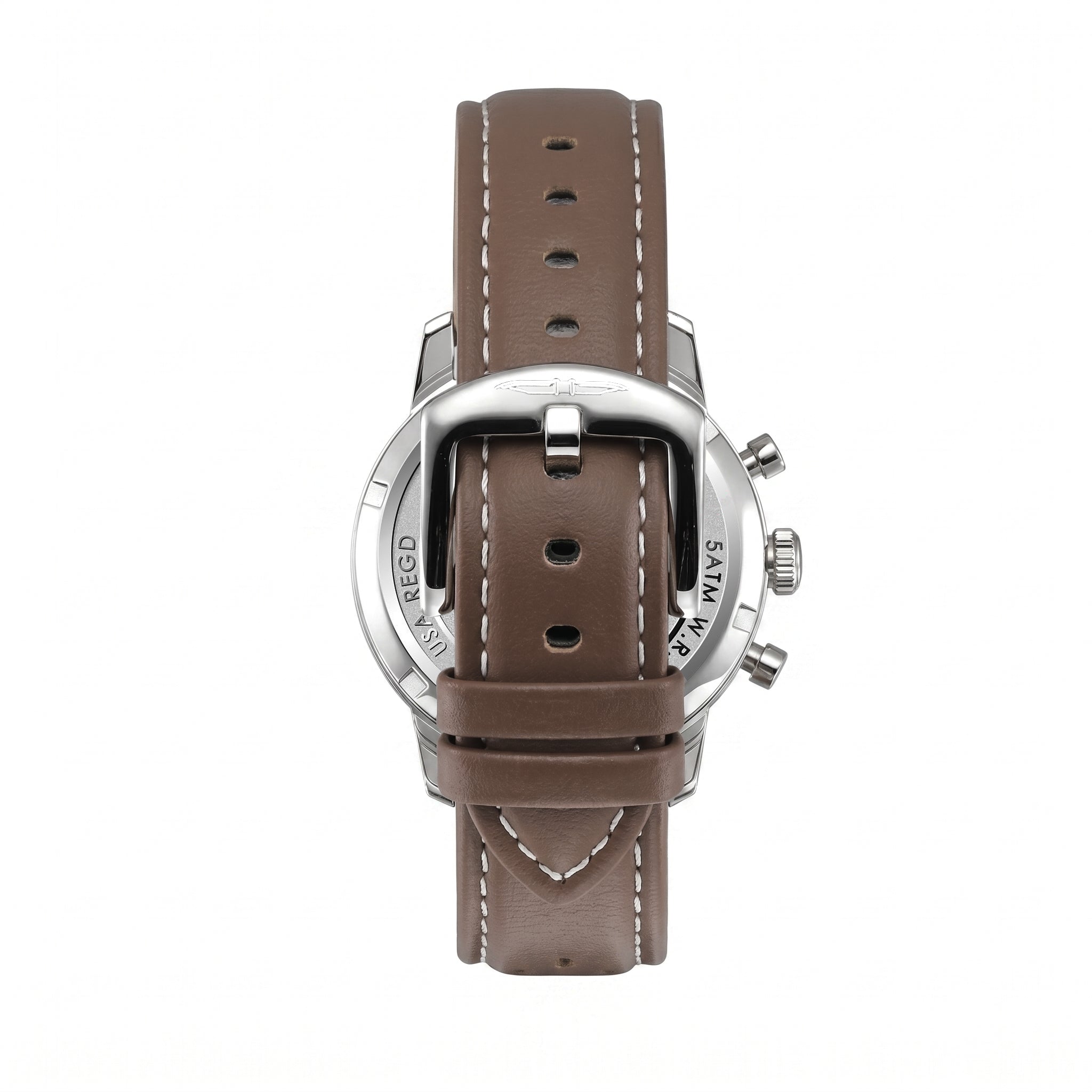 BLADE Rally Brown 3721G1SOO SS Case & Leather Strap Dual-Time Multi Men's Watch