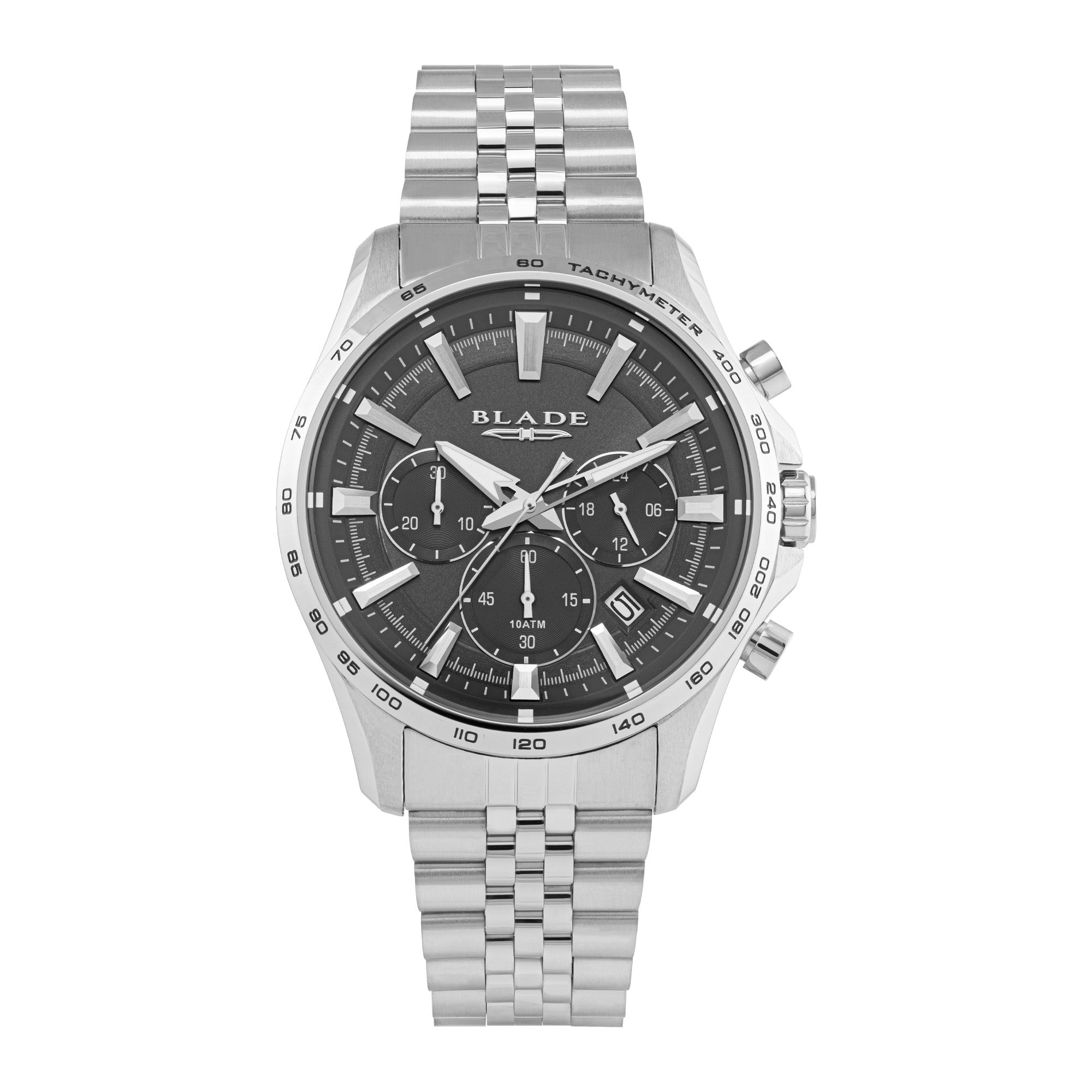 BLADE Trailblazer Grey SS Case & Band Chronograph Men's Watch