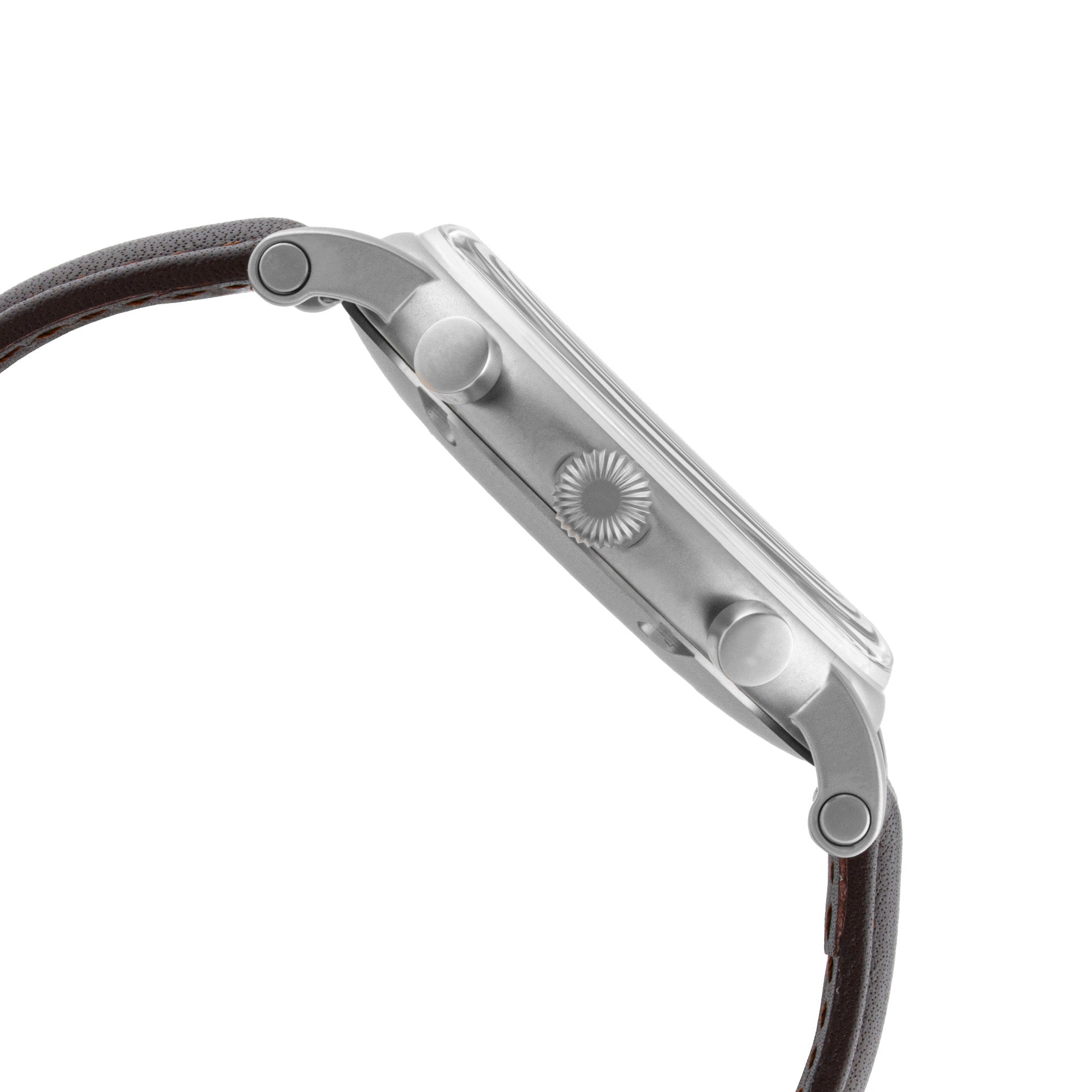 BLADE AURA X WHITE SS CASE & LEATHER STRAP YACHT TIMER CHRONOGRAPH MEN'S WATCH