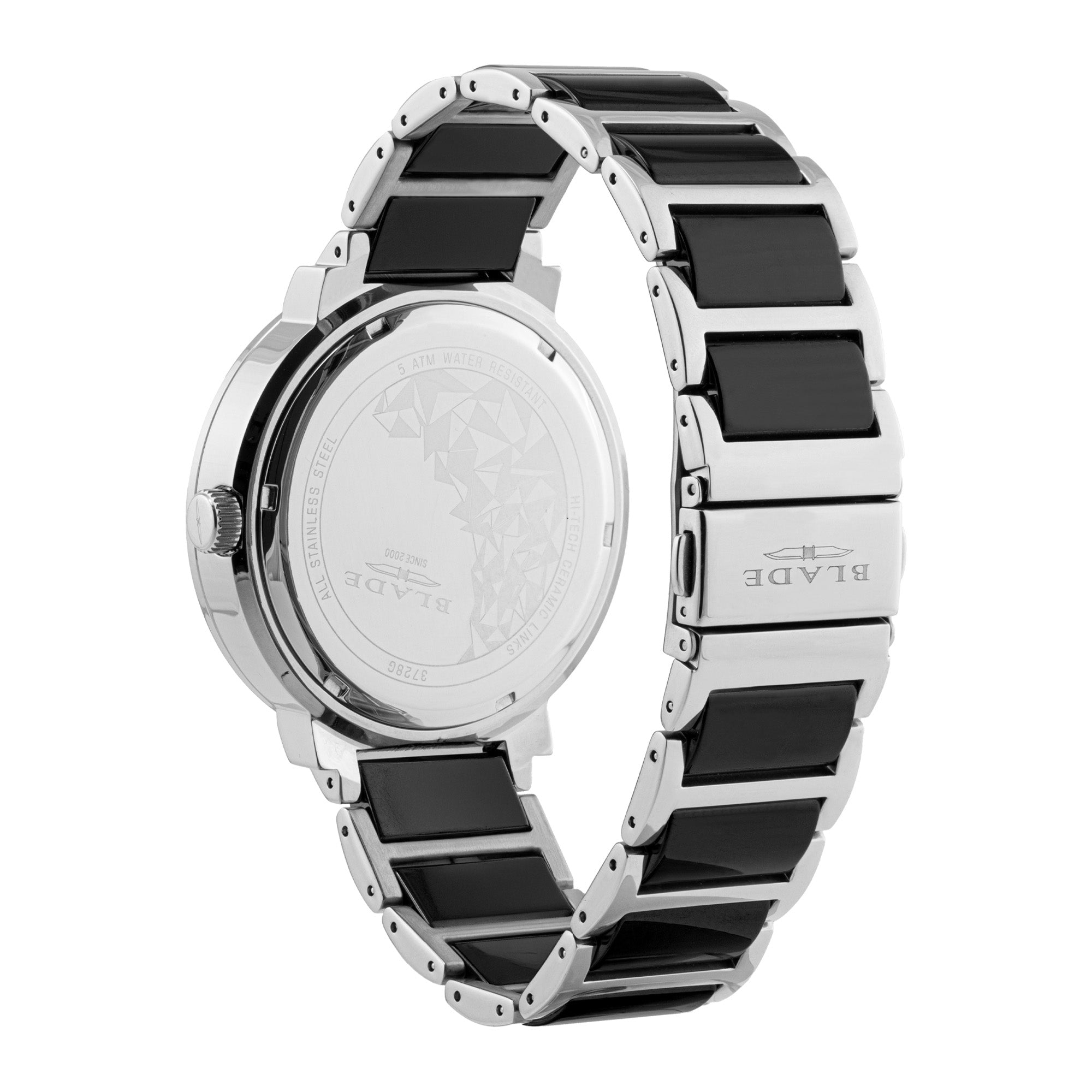 BLADE Jazz Black SS Case & SS/Ceramic Band Date Women's Watch