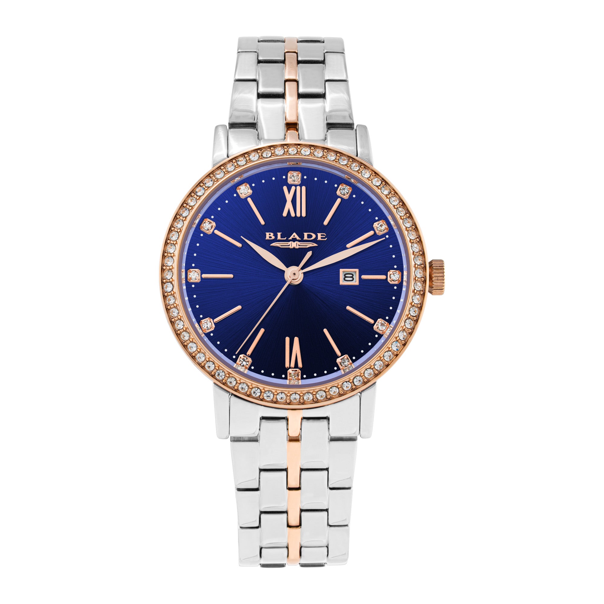 BLADE Intense Bichrome 3737L2UBU SS Case & Band Date Women's Watch