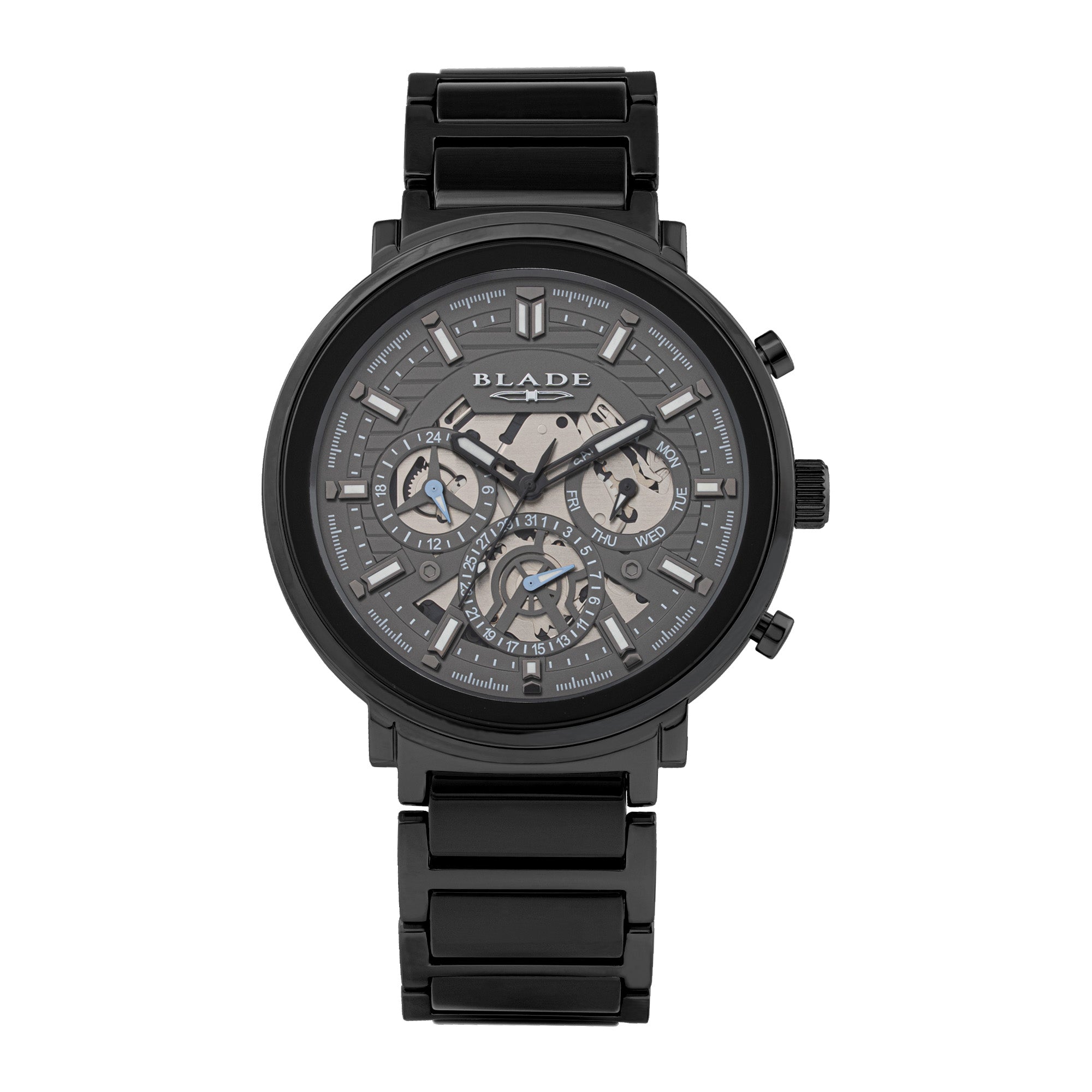 BLADE Jazz Groove Noir SS Case & SS/Ceramic Band Multifunction Men's Watch