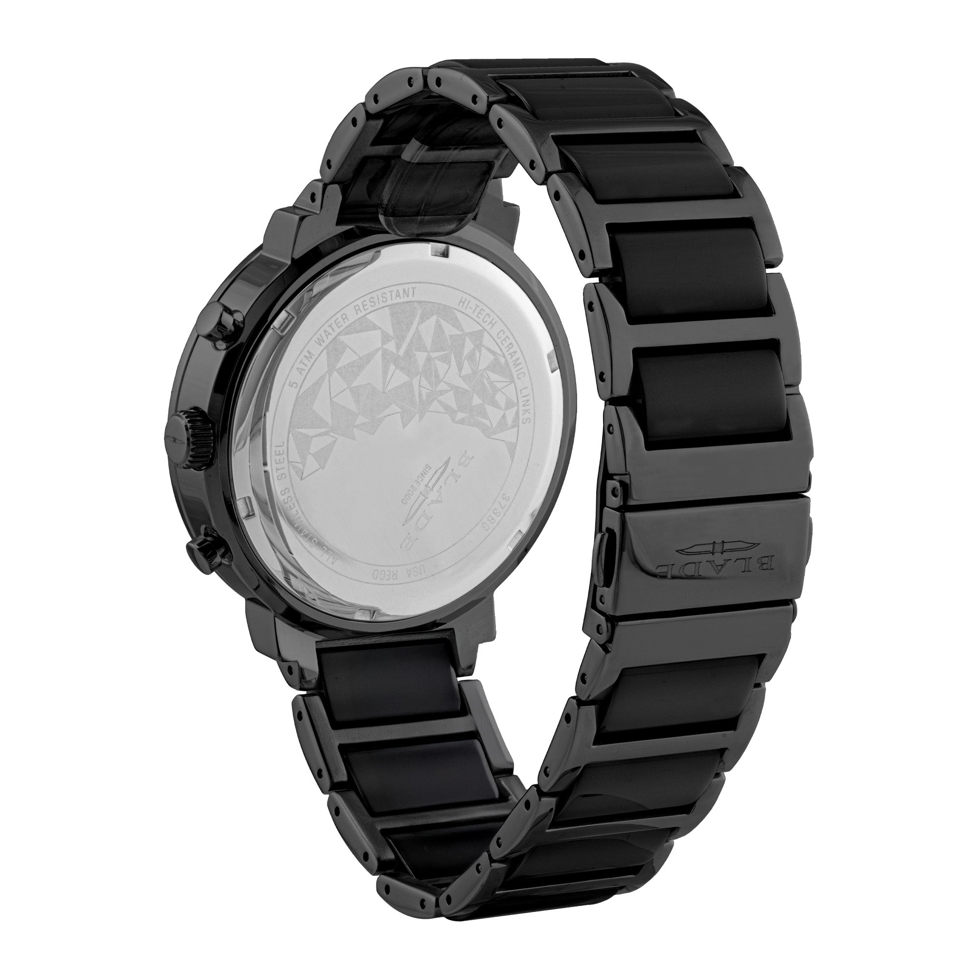 BLADE Jazz Groove Noir SS Case & SS/Ceramic Band Multifunction Men's Watch