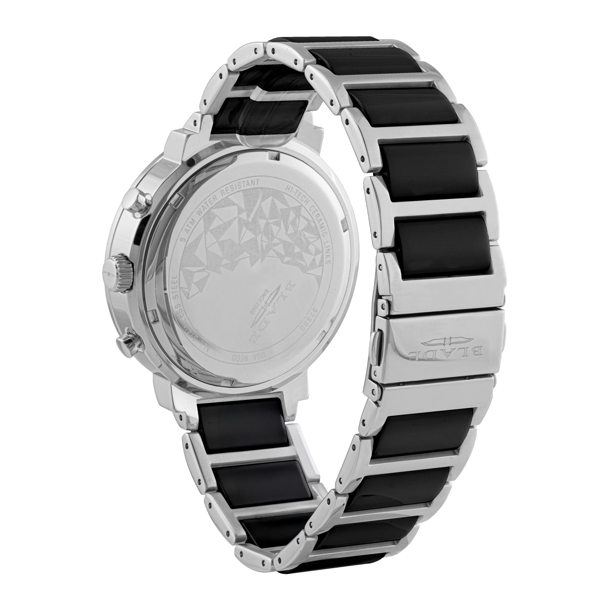 BLADE Jazz Groove Black SS Case & SS/Ceramic Band Multifunction Men's Watch