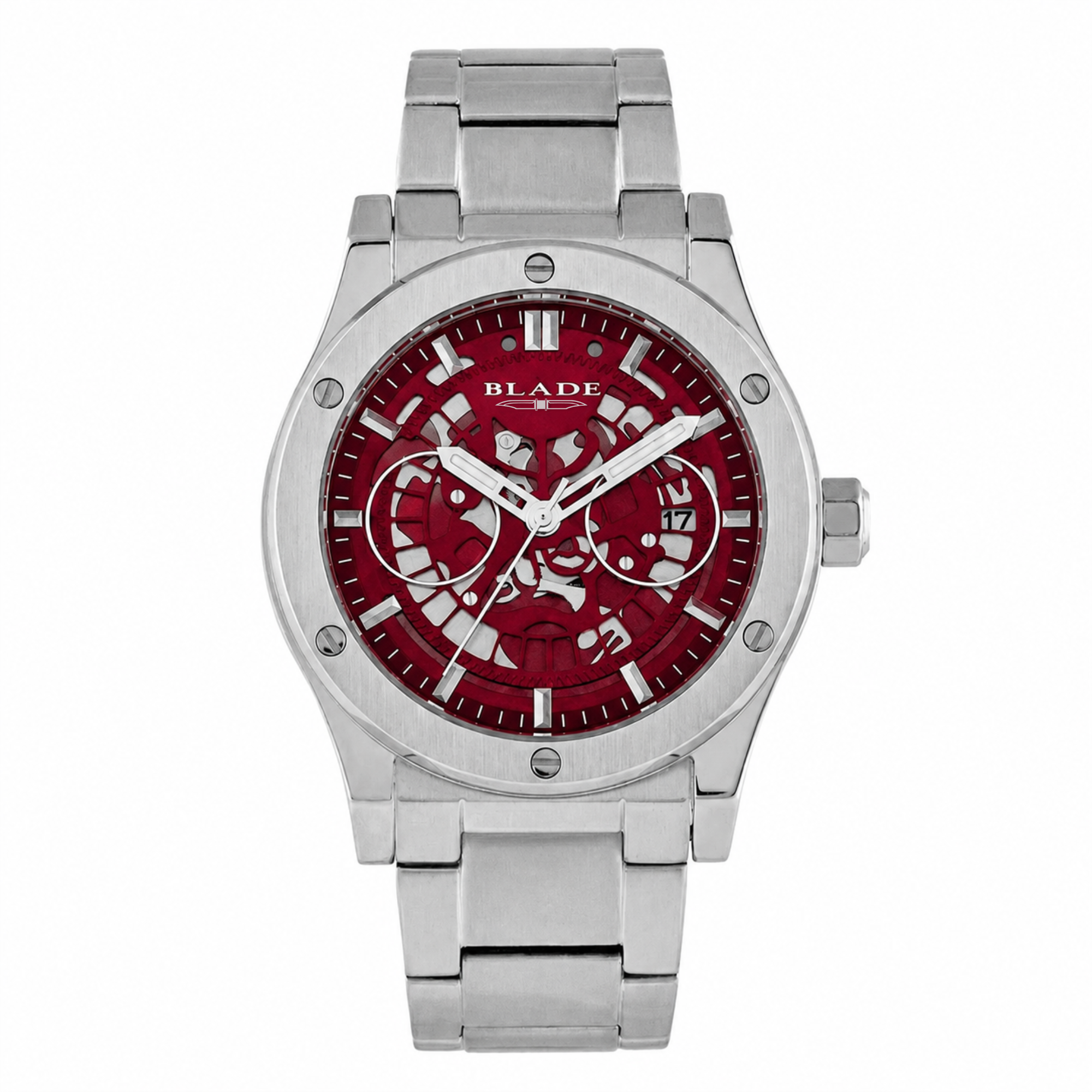 BLADE Twist Red 3745G2SRS SS Case & Band Calendar Men's Watch