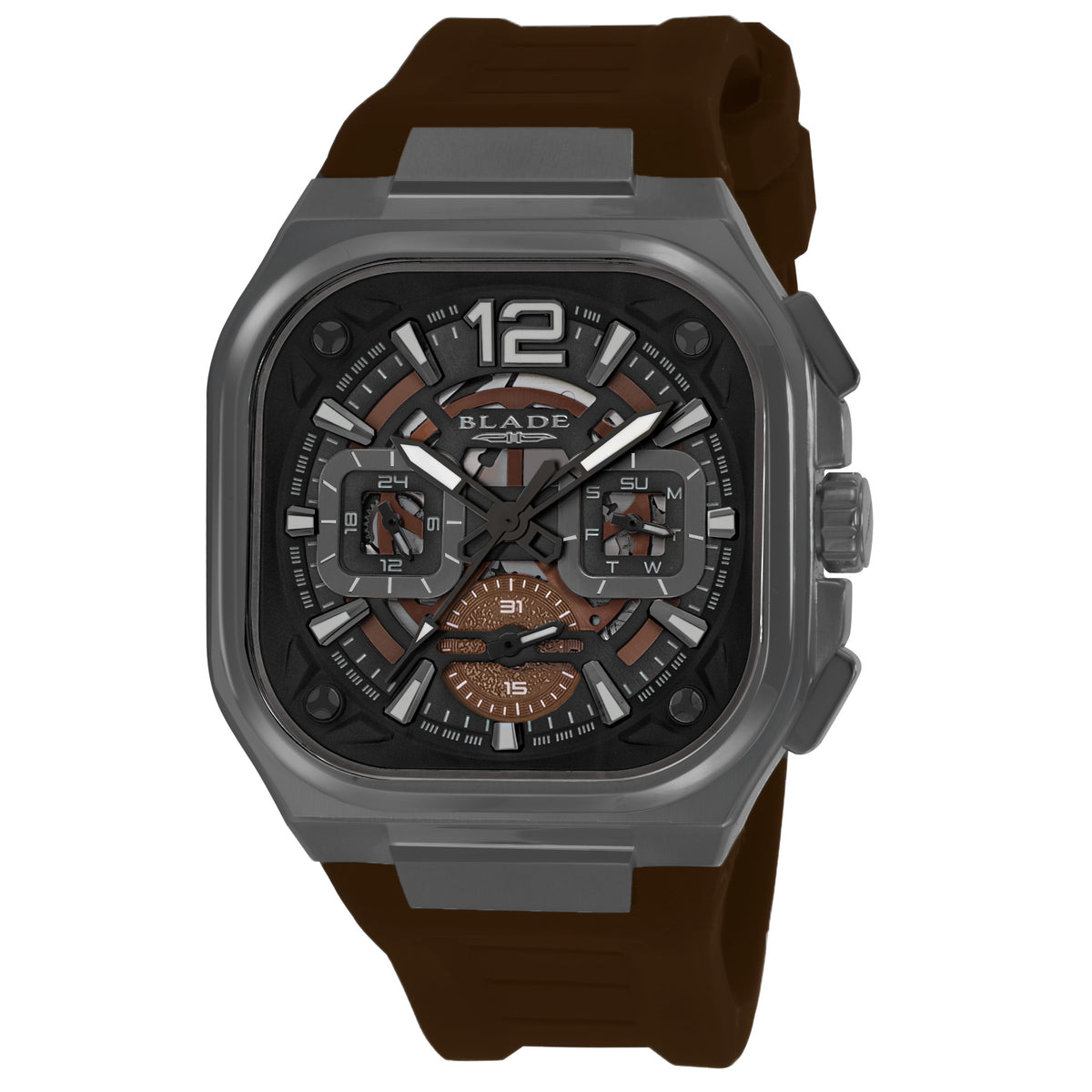 BLADE Glide 3753G5AUO SS & Silicone Strap Multifunction Men's Watch