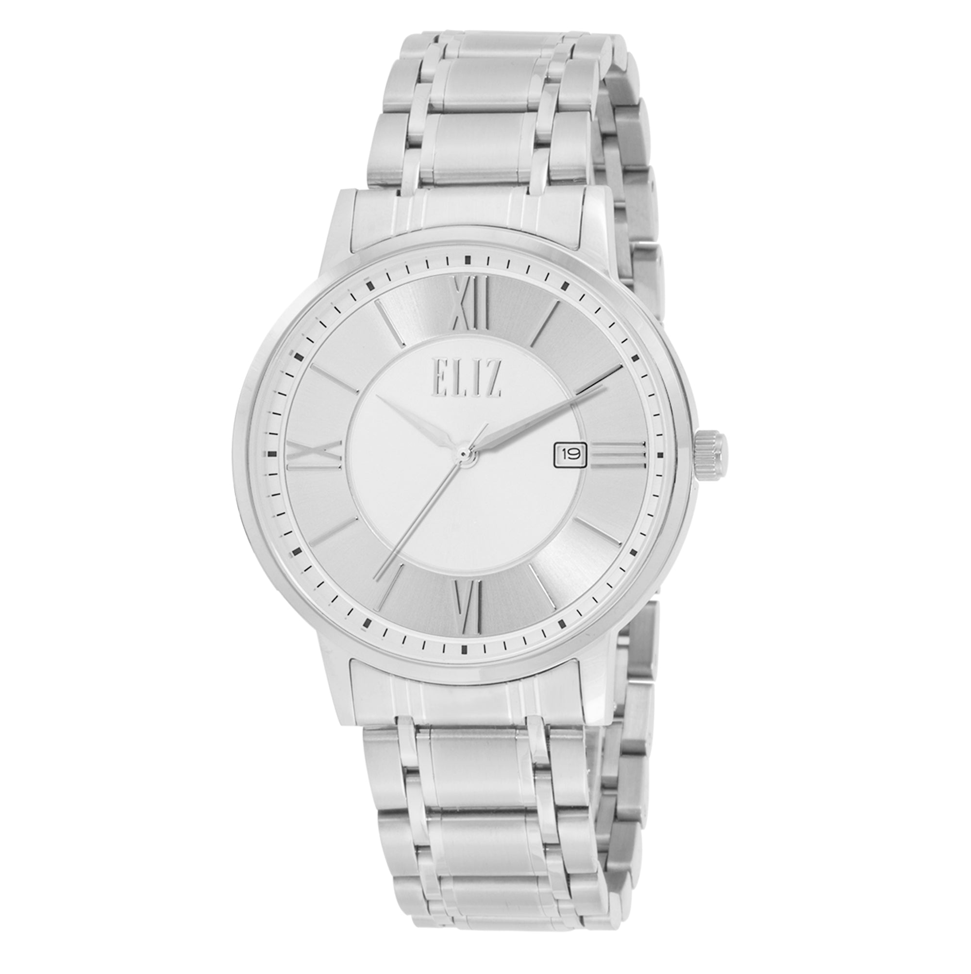 ELIZ ES8804G2SSS Metal Case and Bracelet Calendar Men's Watch