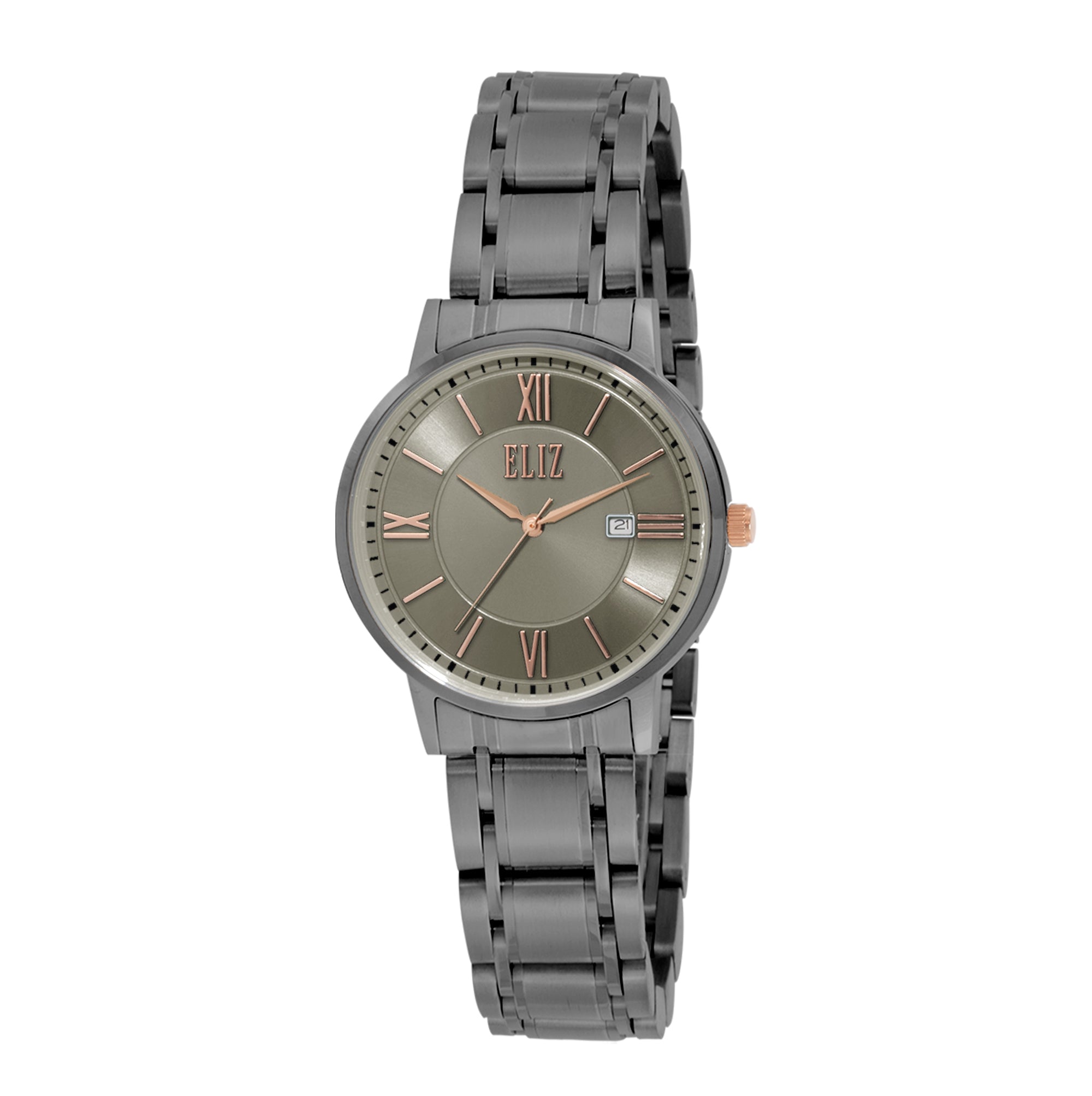 ELIZ ES8804L2AGA Metal Case and Bracelet Calendar Women's Watch