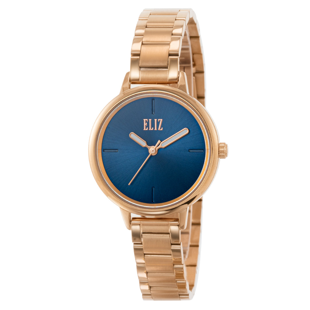 ELIZ ES8687L2RBR SS Case & Band 3-Hands Women's Watch