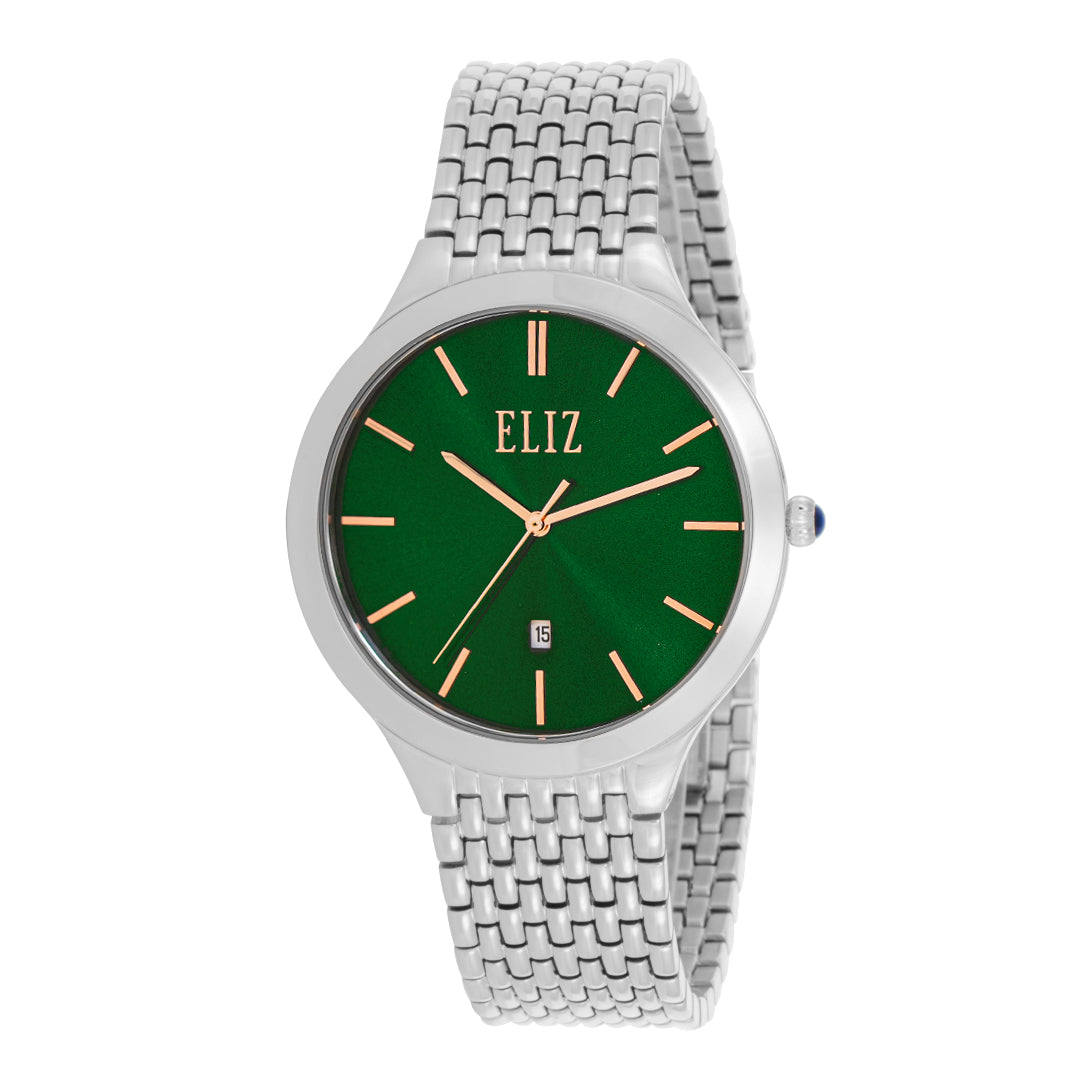 ELIZ ES8691G2SES SS Case & Band Date Men's Watch