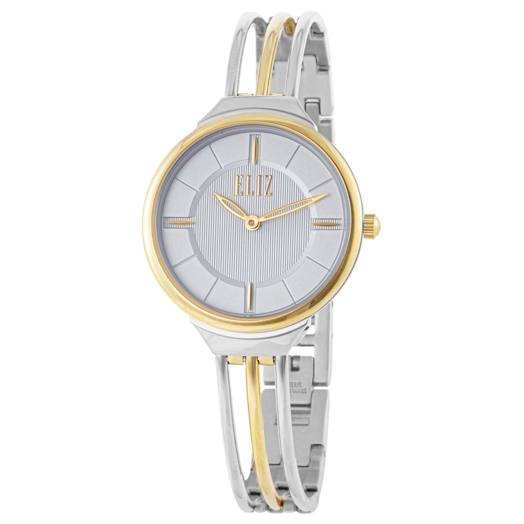 ELIZ ES8692L2TWT SS Case & Band 3-Hands Women's Watch