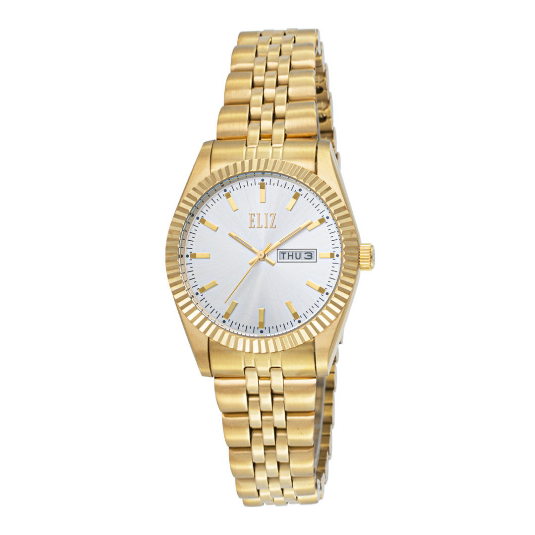 ELIZ ES8733L2GSG SS Case & Band Day-Date Women's Watch