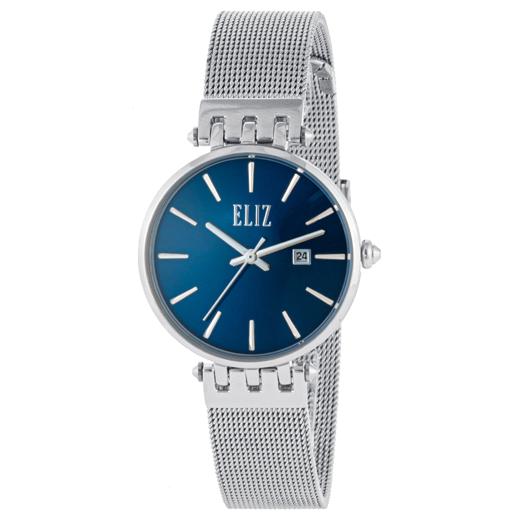 ELIZ ES8735L2SBS SS & Mesh Strap Date Women's Watch