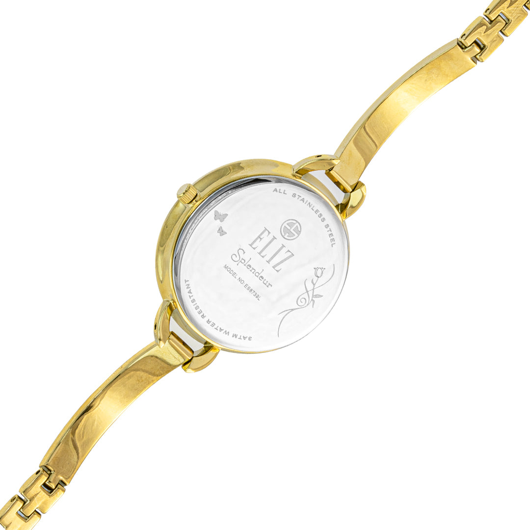 ELIZ ES8739L2GCG SS Case & Band 3-Hands Women's Watch