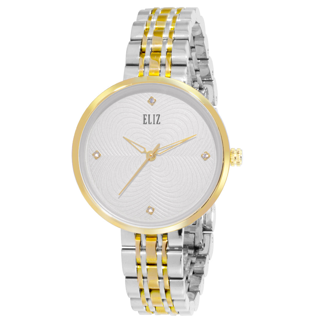 ELIZ ES8753L2TST SS Caseback & Band 3-Hands Women's Watch