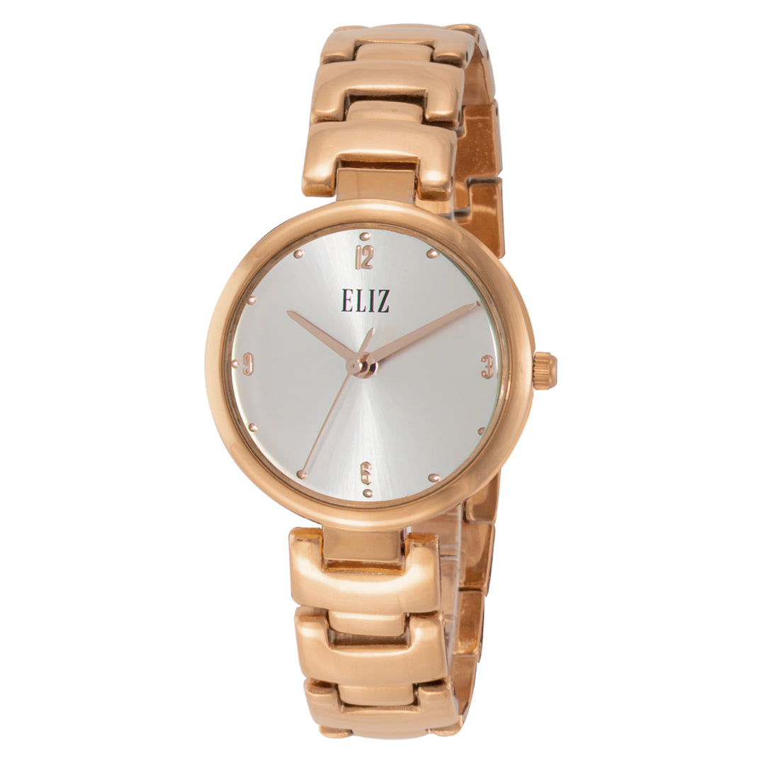 ELIZ ES8762L2RSR Metal Case and Bracelet Women's Watch - Front