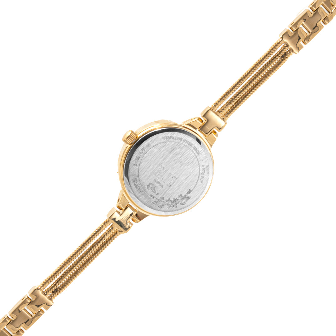 ELIZ ES8784L2GCG SS Caseback Band Women's Watch - Back