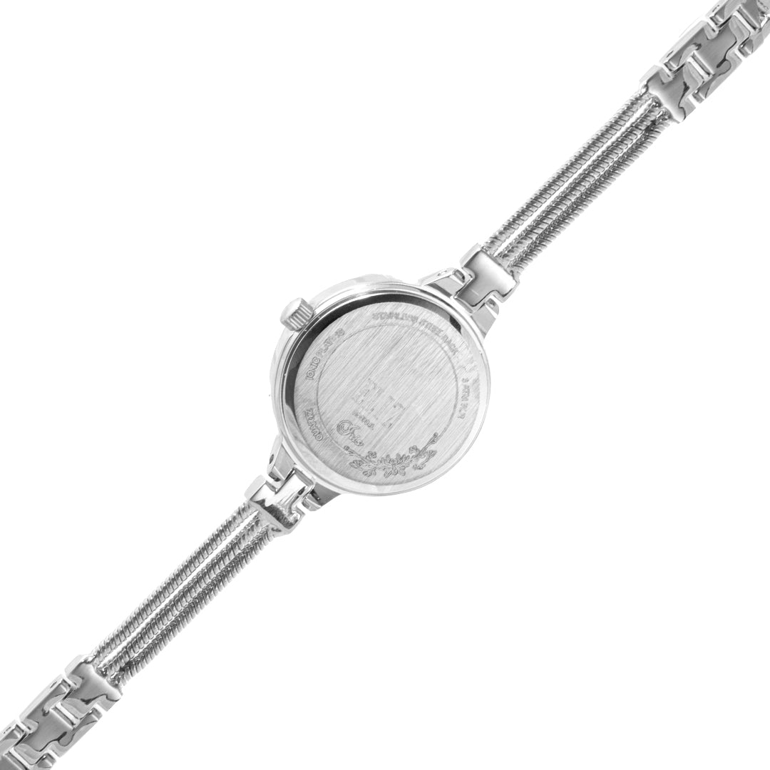 ELIZ ES8784L2SHS SS Caseback Band Women's Watch - Back