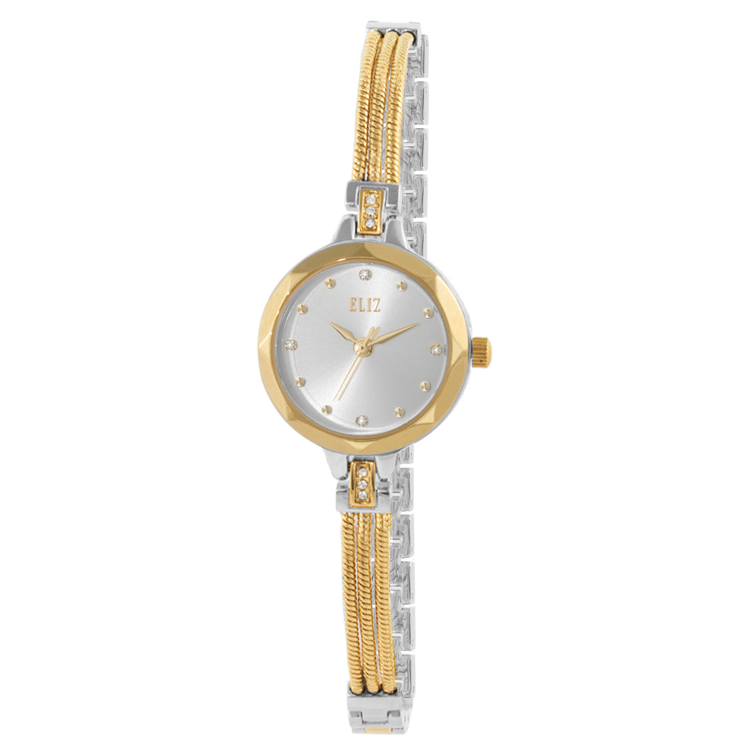 ELIZ ES8784L2TST SS Caseback Band Womens Watch - Front