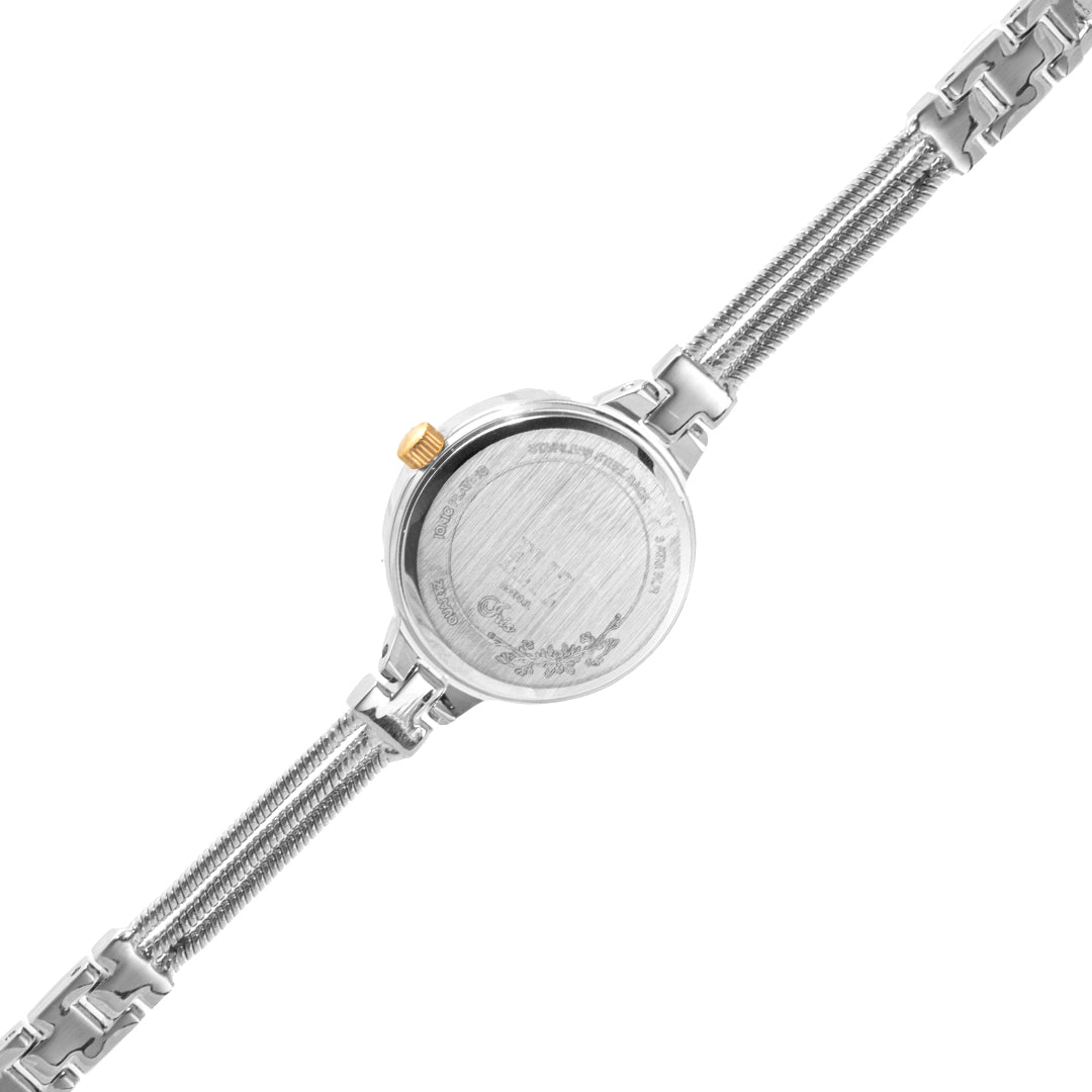 ELIZ ES8784L2TST SS Caseback Band Womens Watch - Back