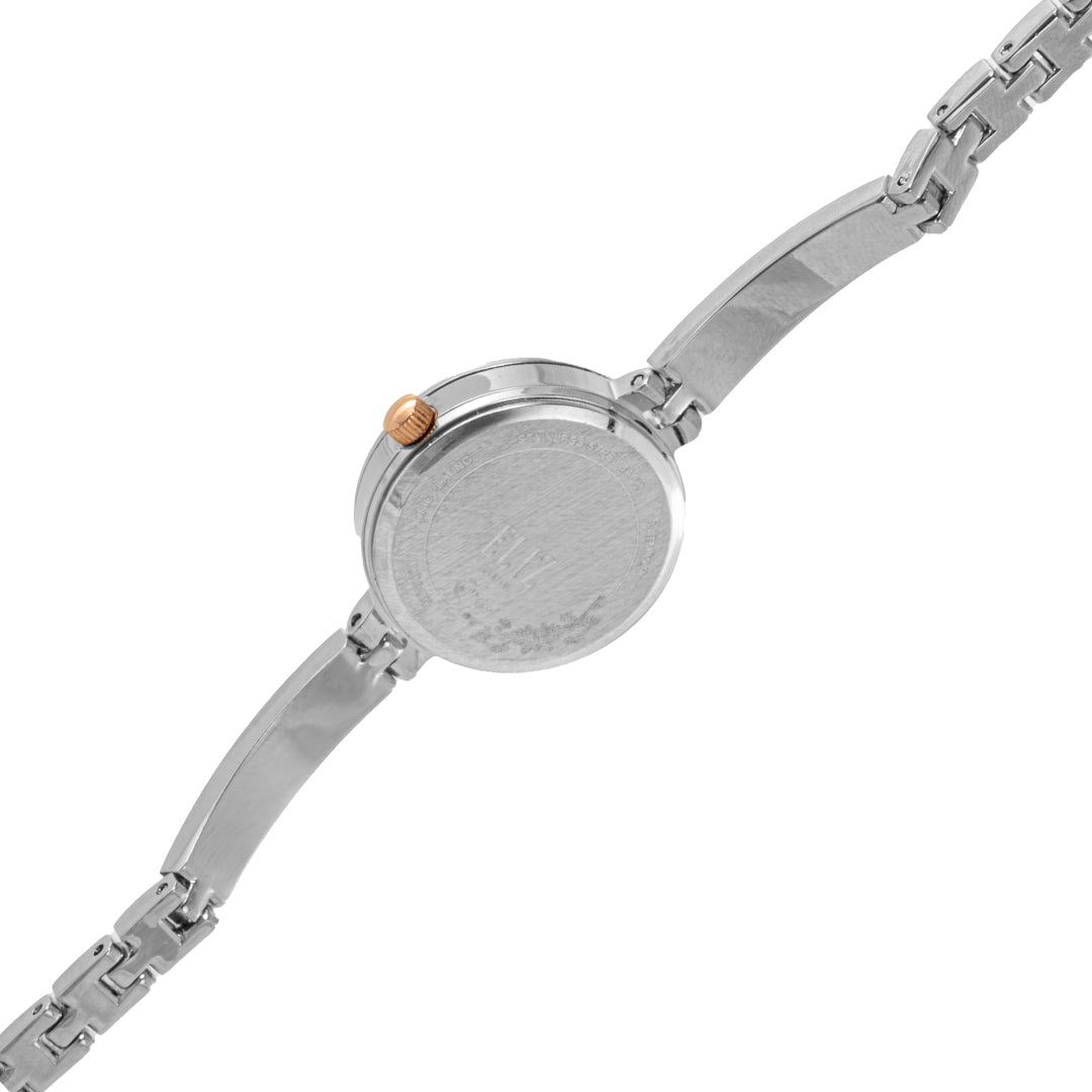 ELIZ ES8785L2SSS SS Caseback Band Women's Watch - Back