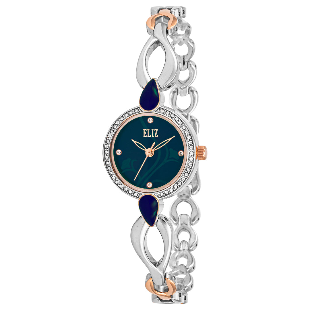 ELIZ ES8798L2UBU SS Caseback & Band 3-Hands Women's Watch