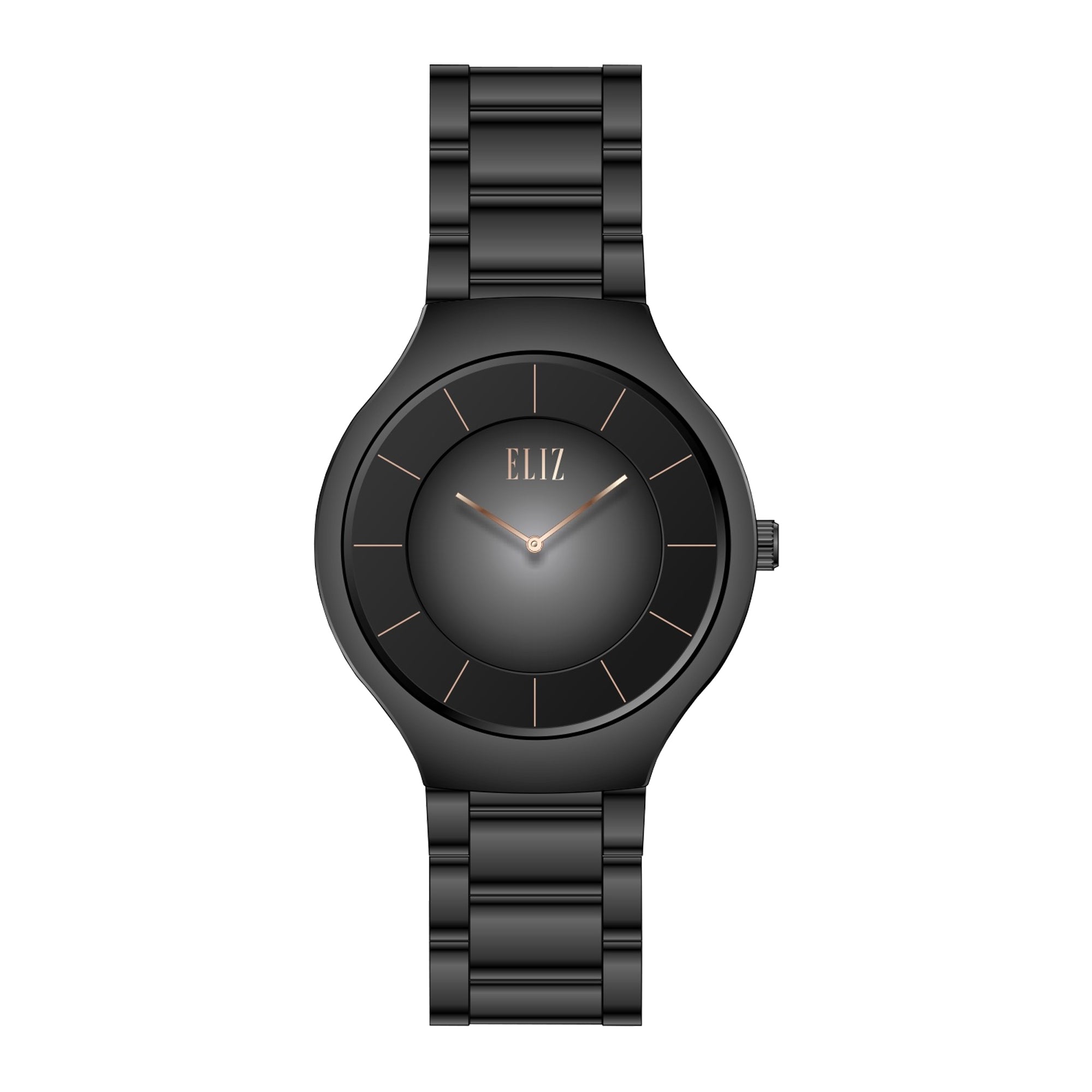 ELIZ ES8802L3NPN Ceramic Case & Band 2-Hands Women's Watch