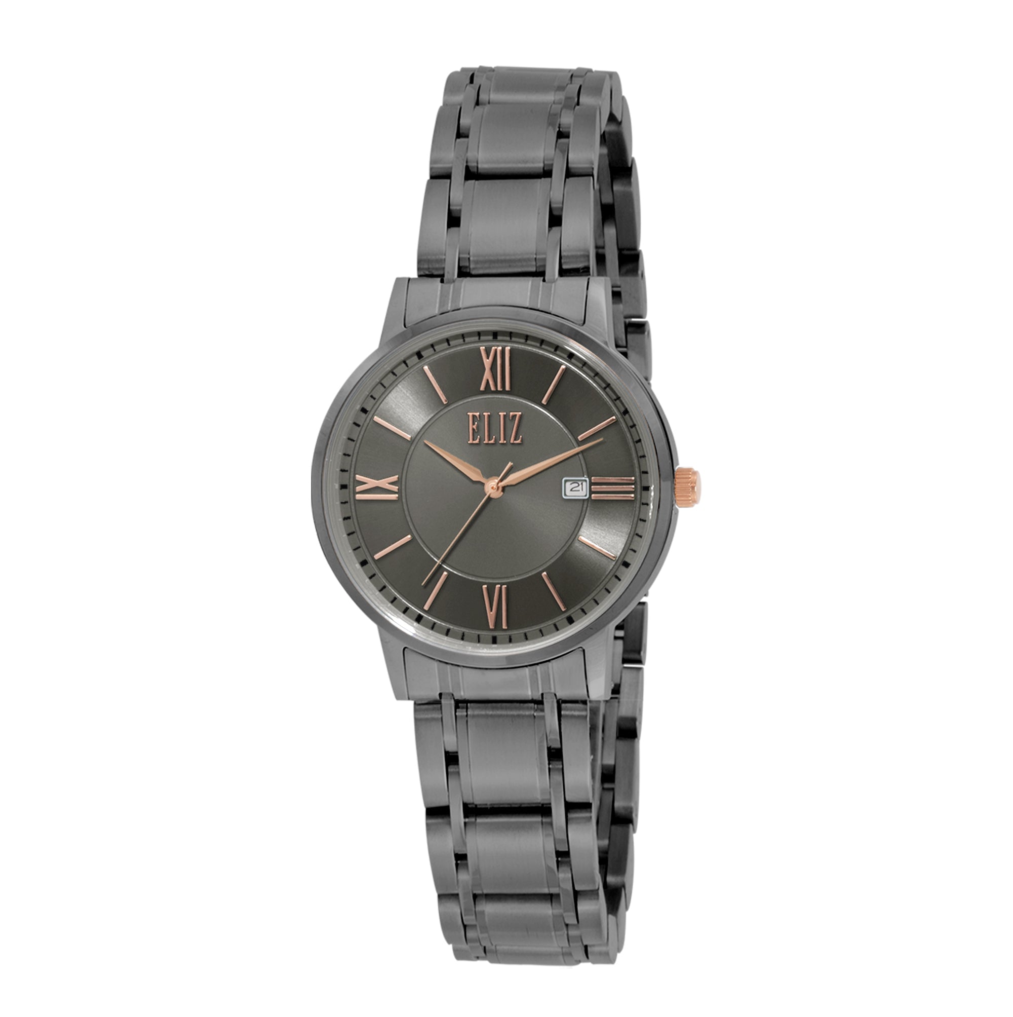 ELIZ ES8804L2AGA Metal Case and Bracelet Calendar Women's Watch