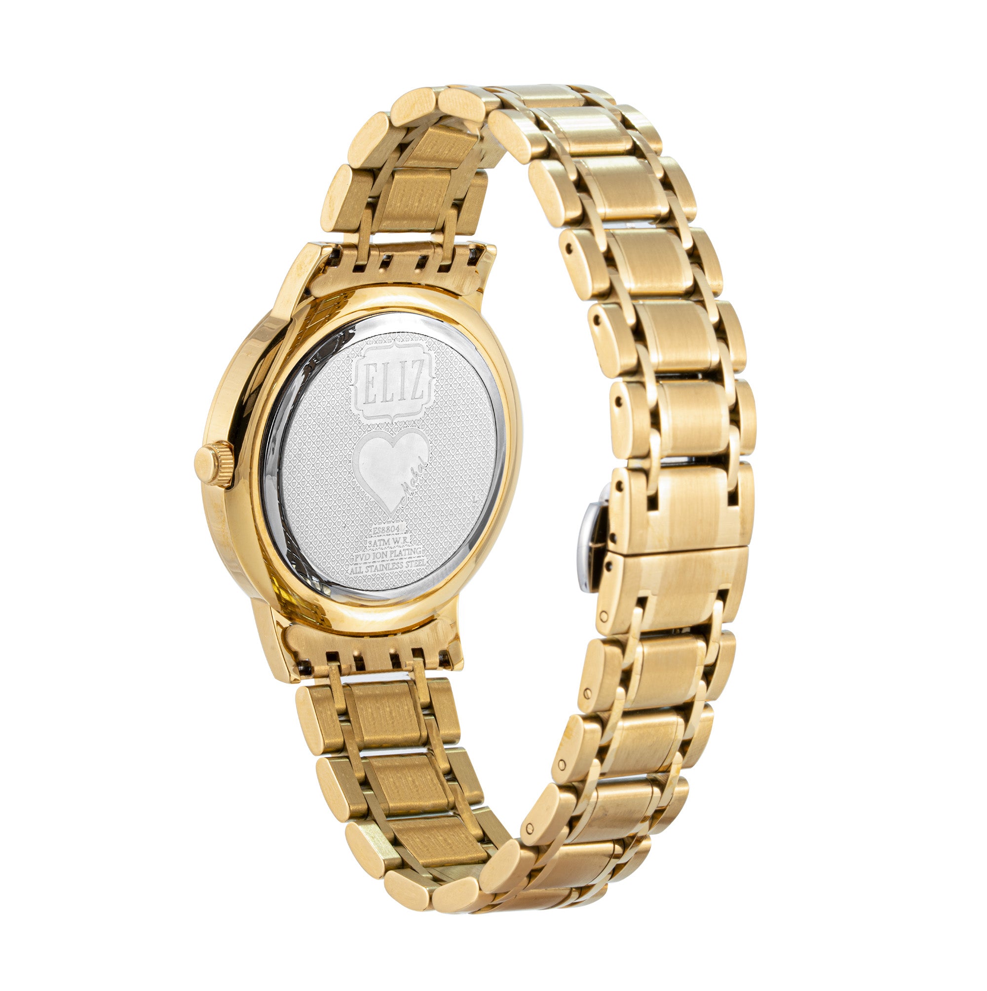 ELIZ ES8804L2GCG SS Case & Band Date Women's Watch