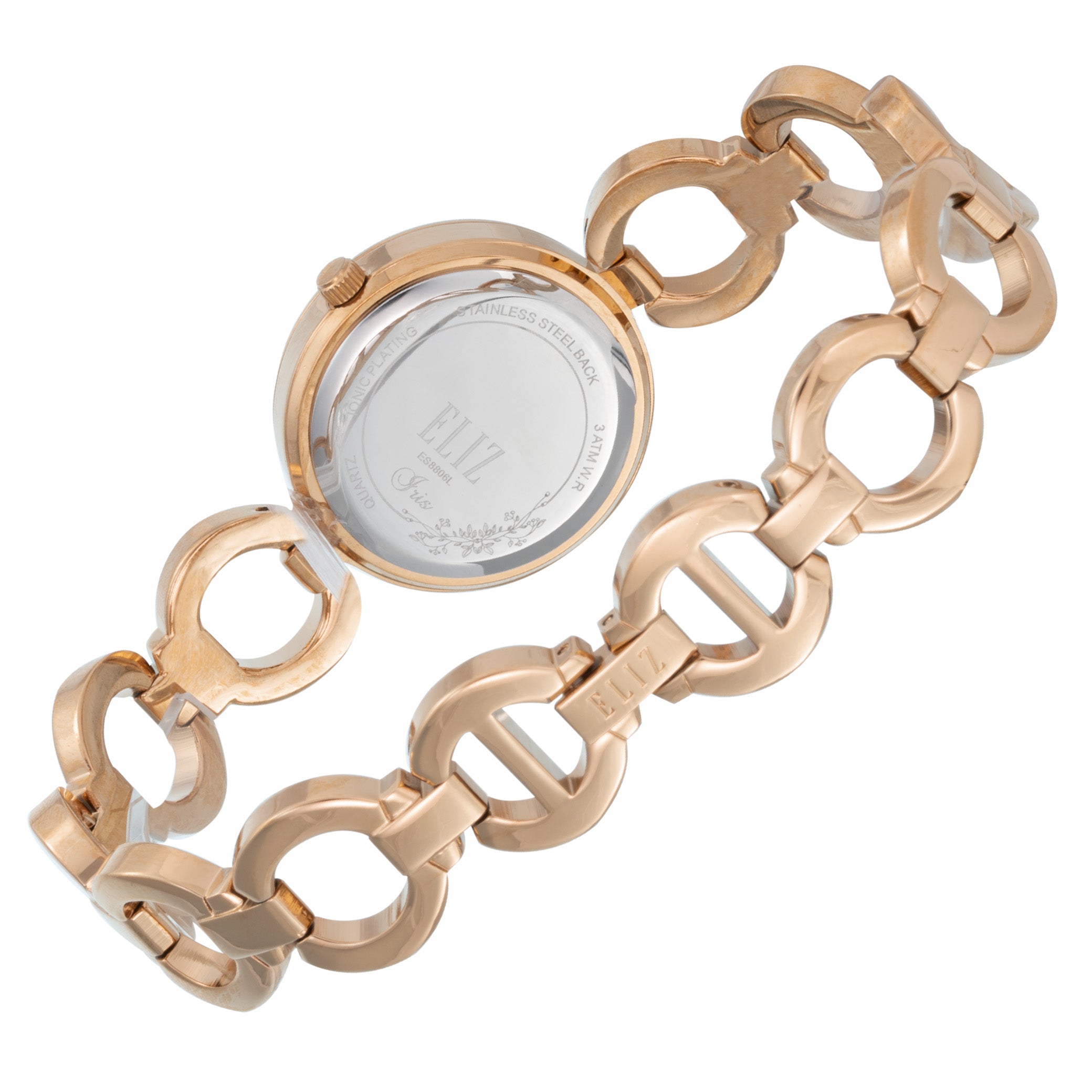 ELIZ ES8806L2RBR Metal Case and Bracelet 3-Hands Women's Watch