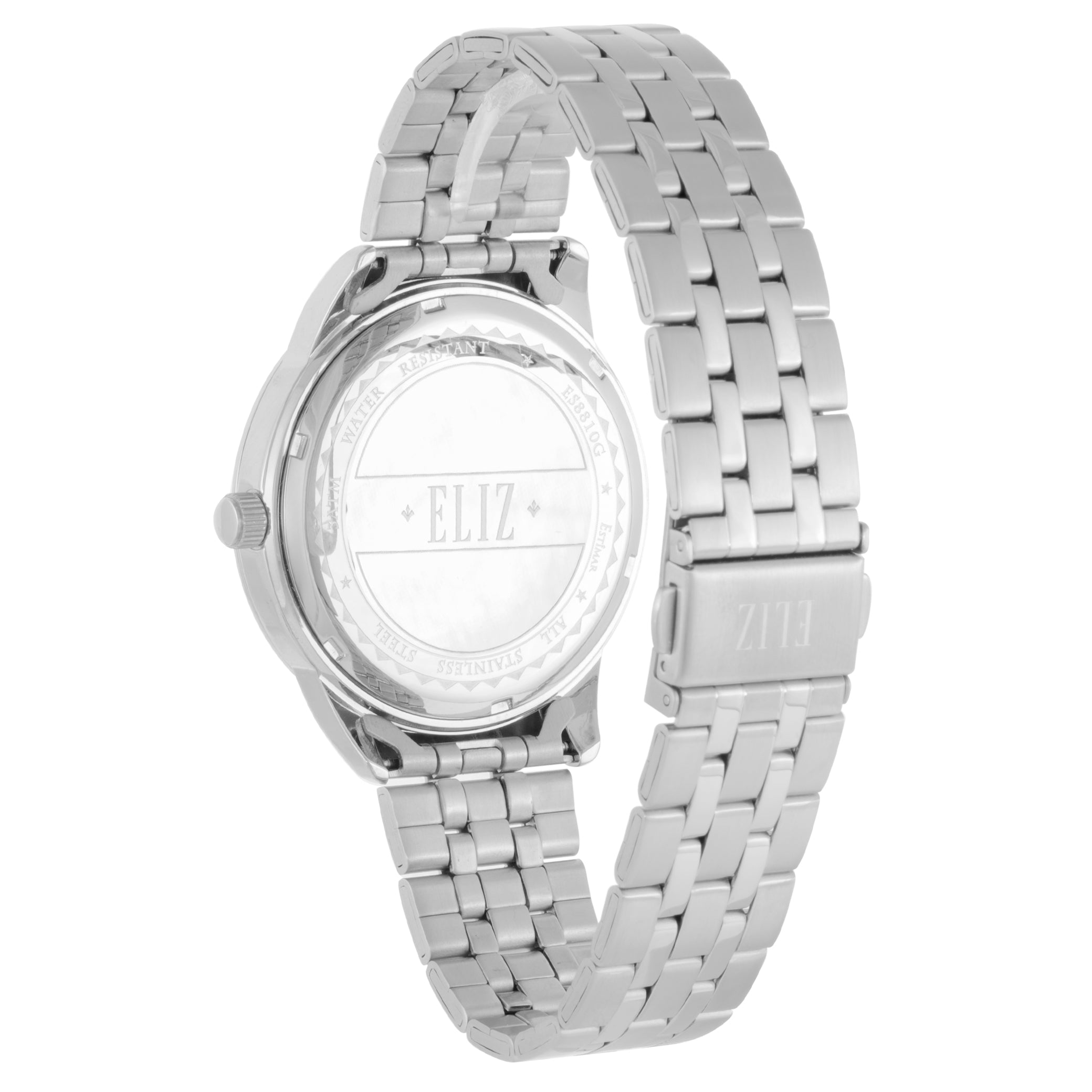 ELIZ ES8810G2SSS Date Men's Watch - Back 01