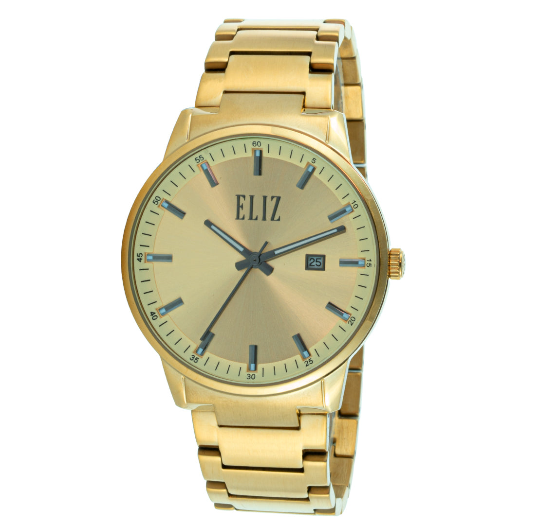 ELIZ ES8814G2GGG SS Case & Band Date Men's Watch