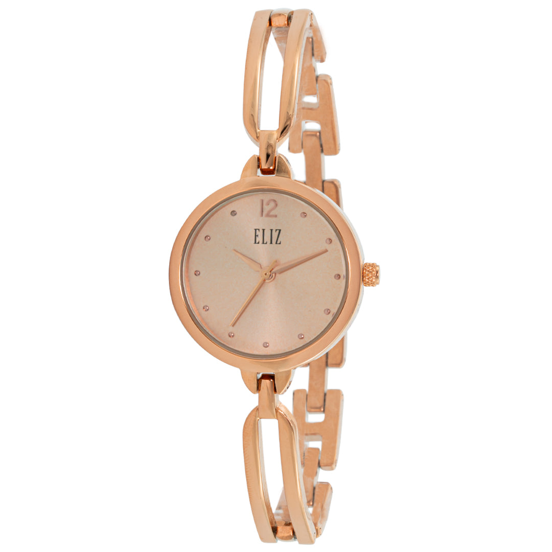 ELIZ ES8819L2RPR SS Caseback & Band 3-Hands Women's Watch