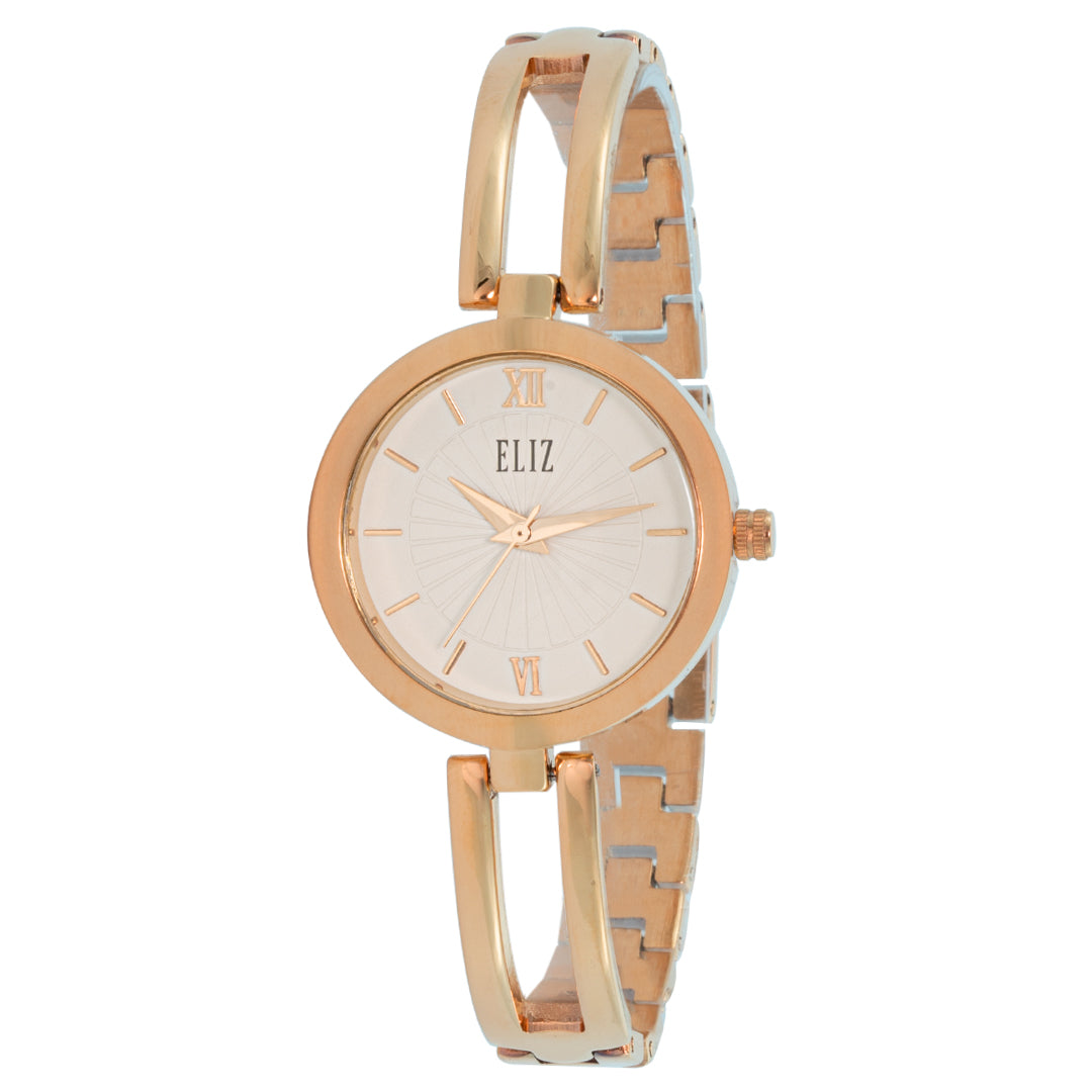 ELIZ ES8820L2RSR SS Caseback & Band 3-Hands Women's Watch