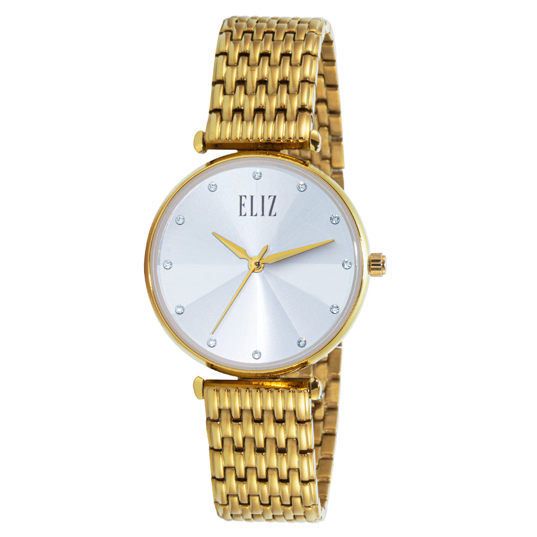 ELIZ ES8823L2GSG SS Caseback & Band 3-Hands Women's Watch