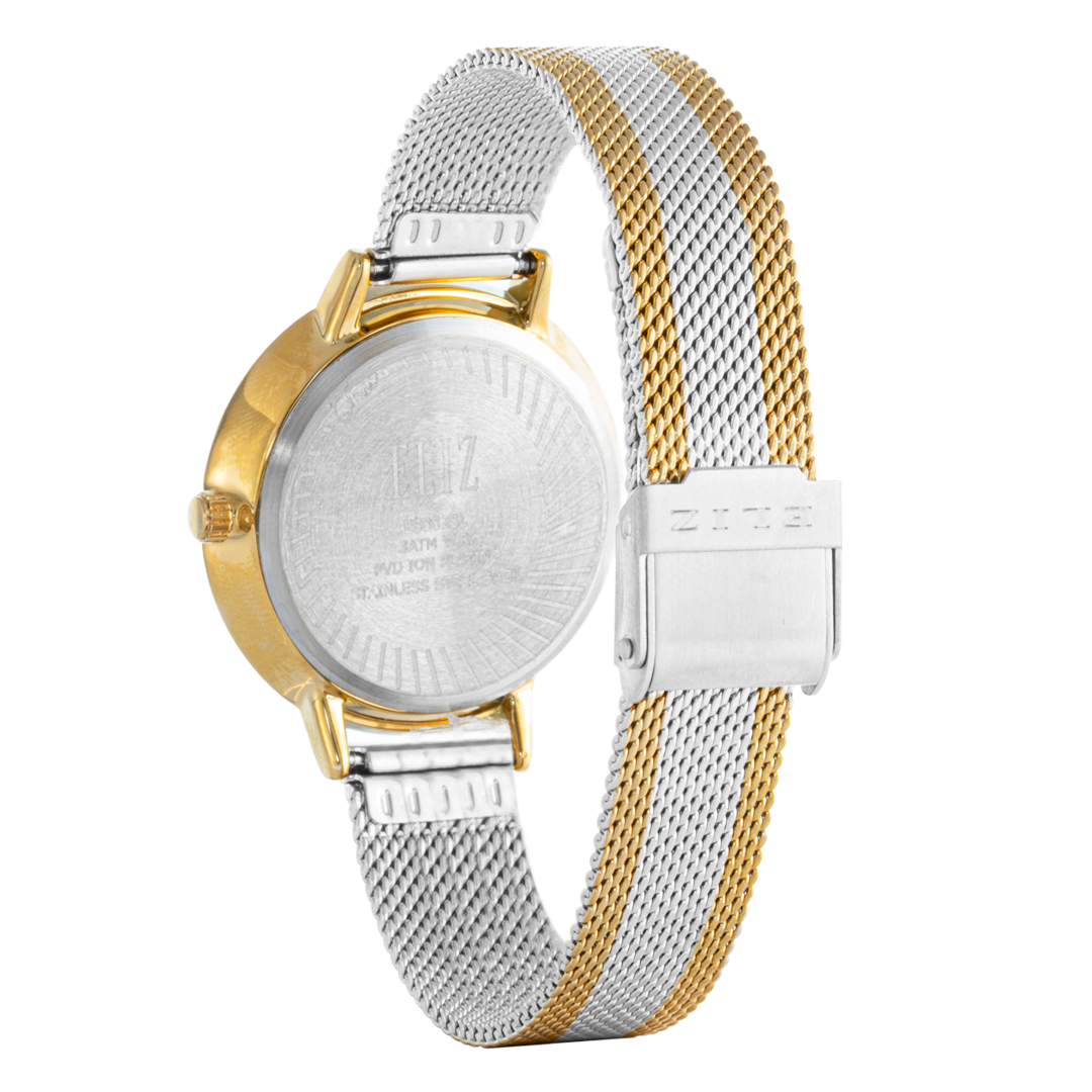 ELIZ ES8825L2GST SS & Mesh Strap Date Women's Watch