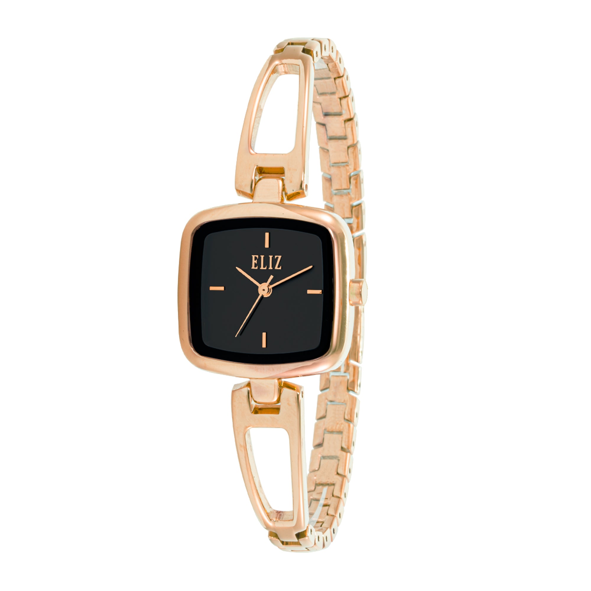 ELIZ ES8828L2RGR Metal Case and Bracelet Three-hands Women's Watch