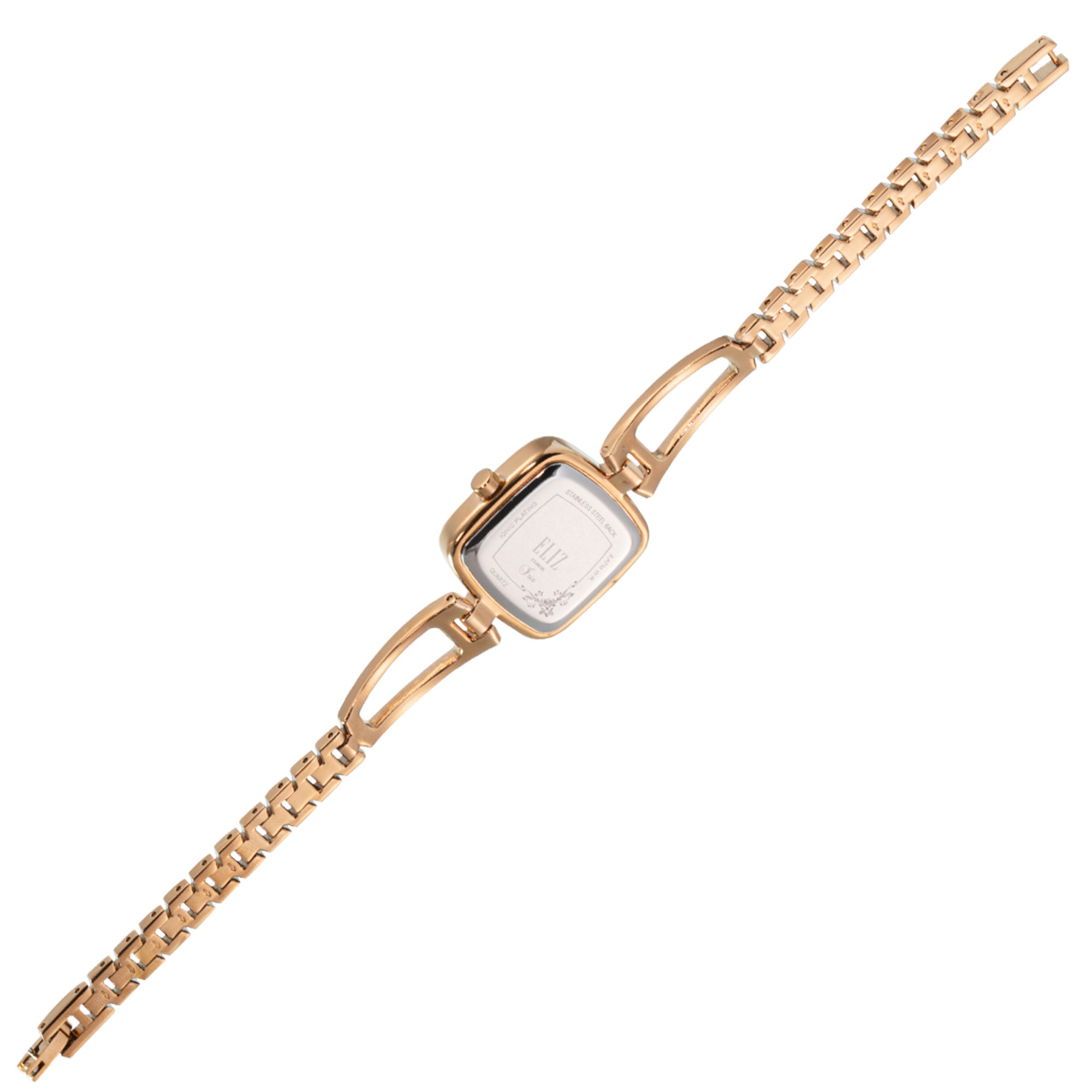 ELIZ ES8828L2RGR Metal Case and Bracelet Three-hands Women's Watch