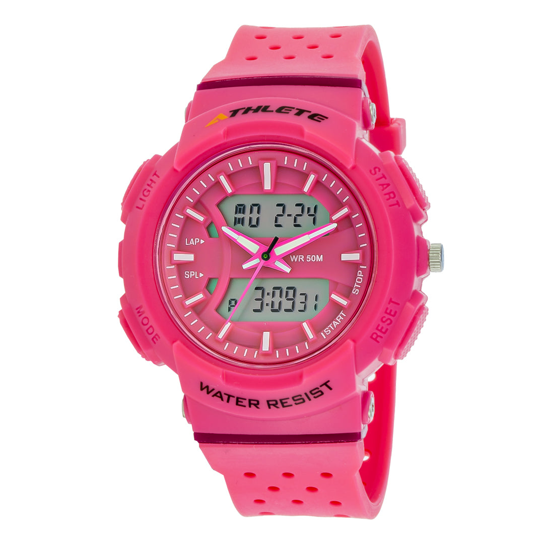 ELIZ ES8834L8FFF Plastic Case & PU Strap Analog-Digital Unisex Watch