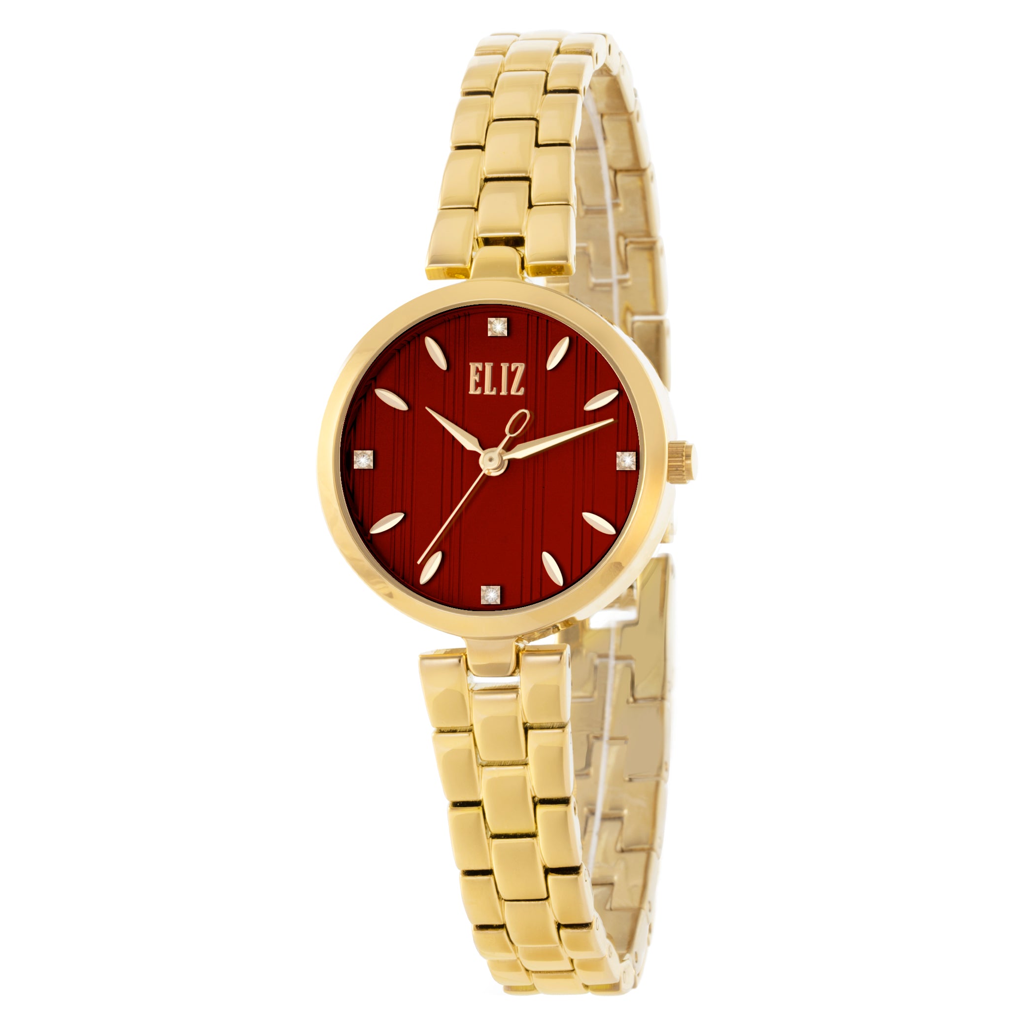 ELIZ ES8844L2GRG Metal Case and Bracelet 3-Hands Women's Watch