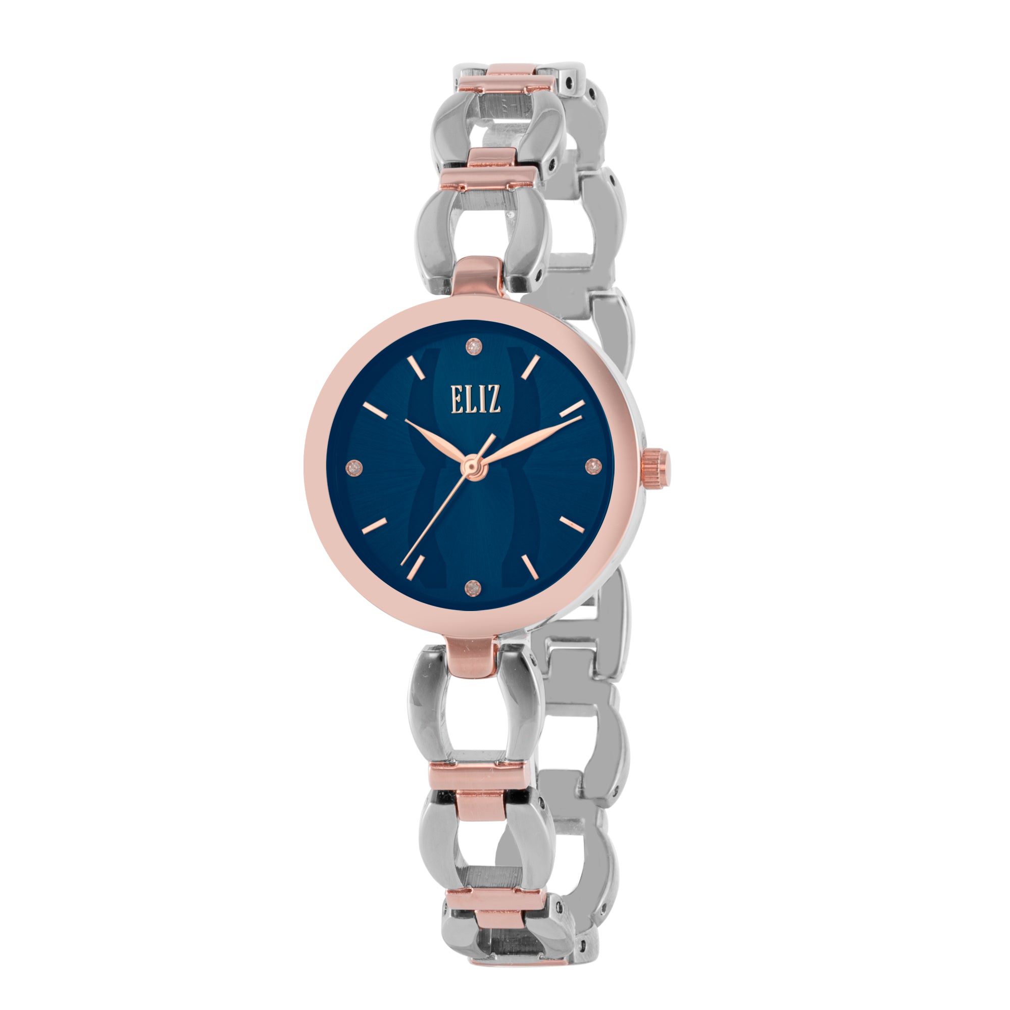 ELIZ ES8846L2UBU Metal Case and Bracelet 3-Hands Women's Watch