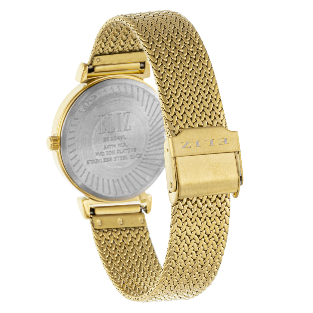 ELIZ ES8849L2GSG SS Mesh Strap Women's Watch  - Back