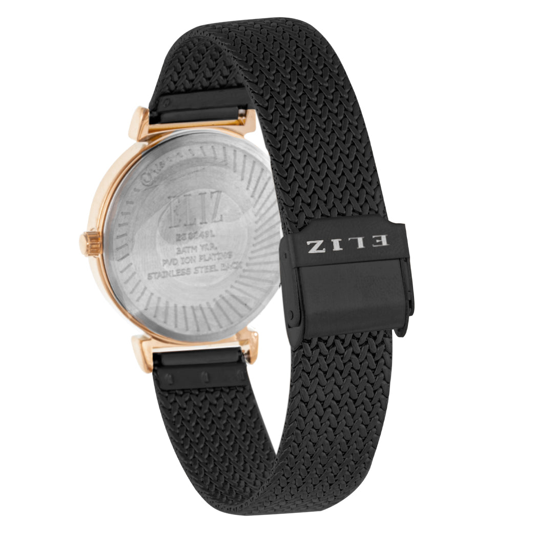 ELIZ ES8849L2RNN SS Mesh Strap Women's Watch - Back